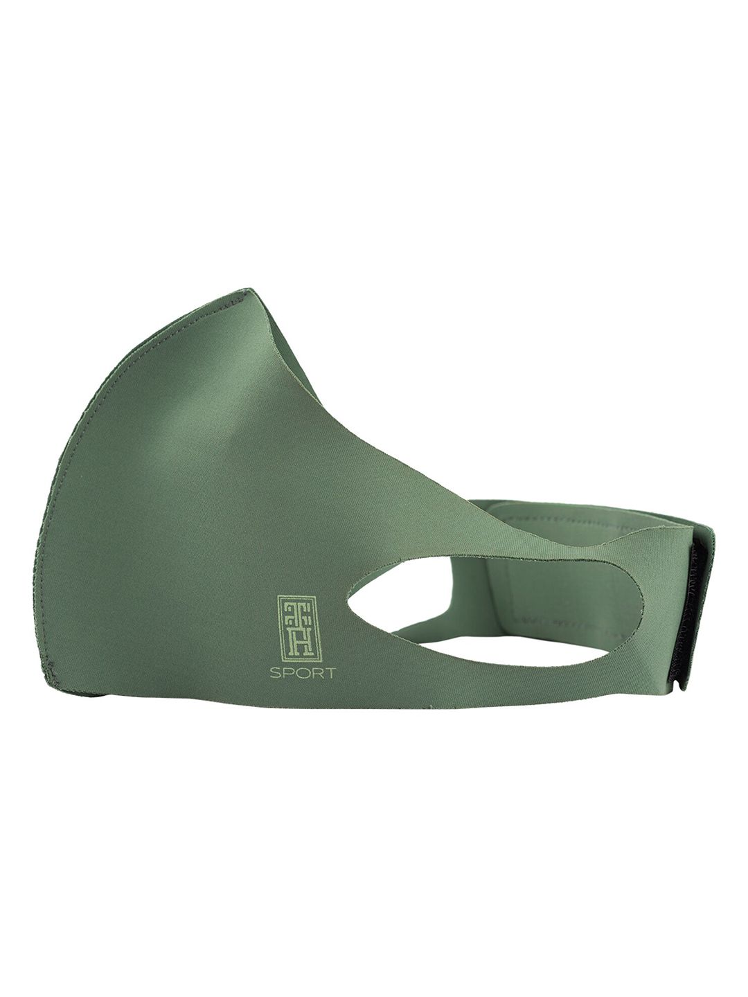 The Tie Hub Unisex Kids Olive Green Solid 1-Ply Cloth Mask-image-42