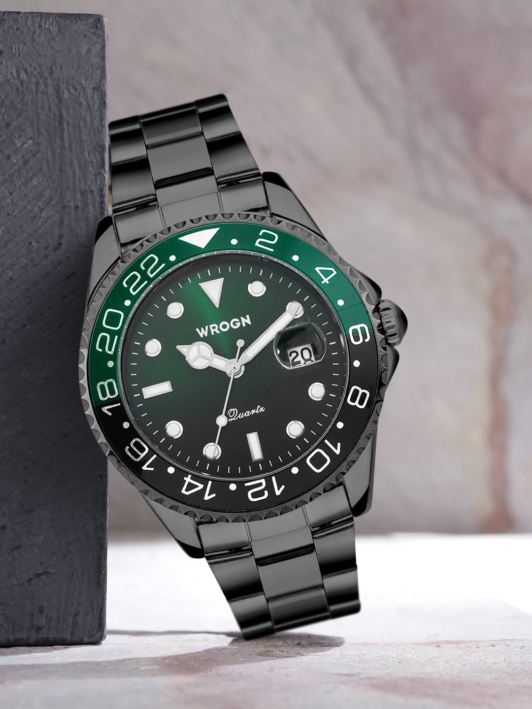 WROGN Men Black Analogue Watch MFB-PN-W4036G