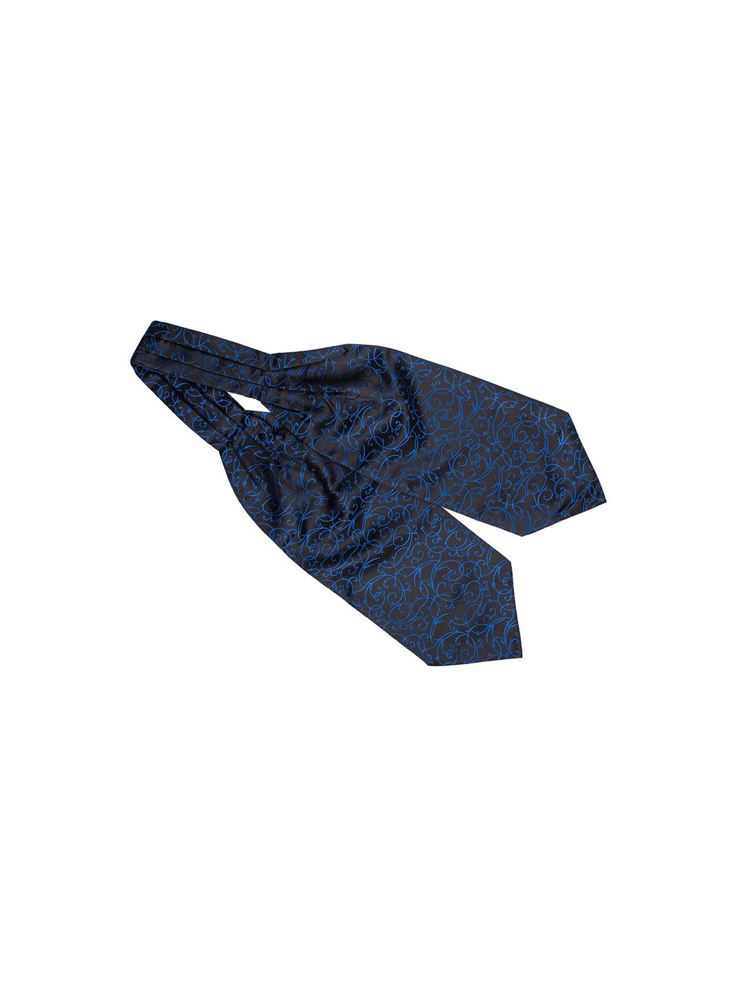 The Tie Hub Men Blue & Black Woven Design Cravat-picture-52