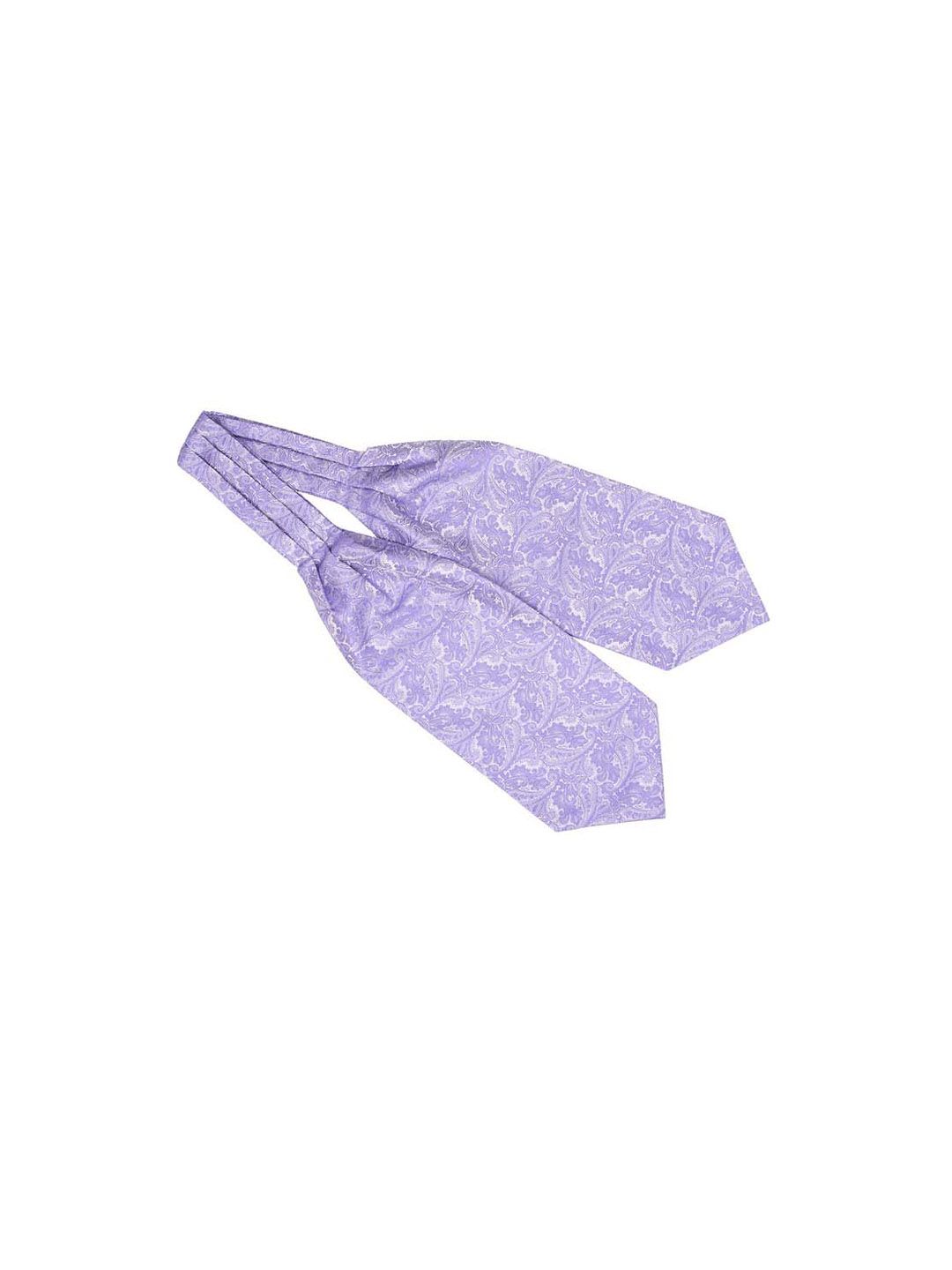 The Tie Hub Men Lavender Woven Design Cravat-picture-30