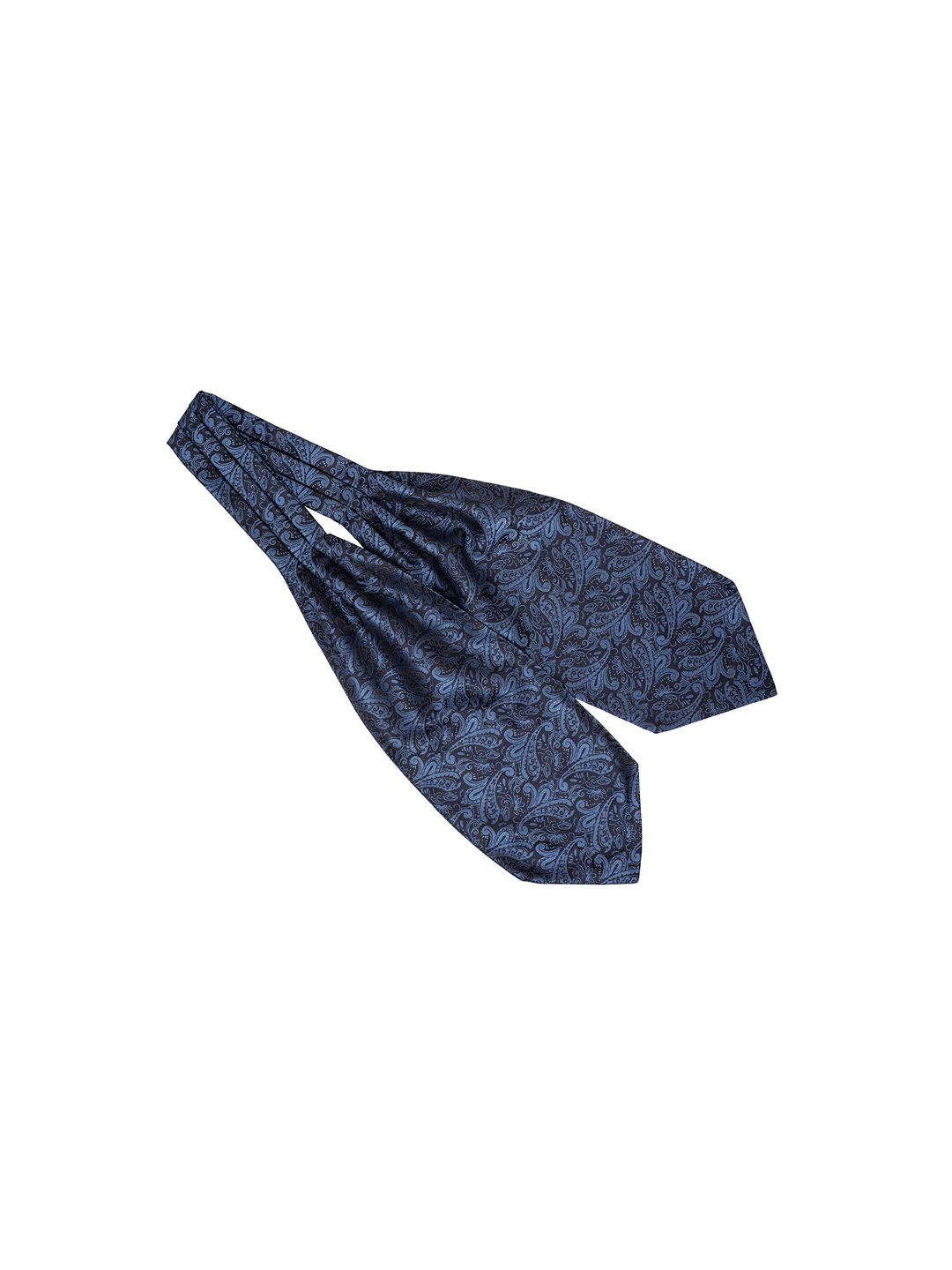 The Tie Hub Men Blue & Black Woven Design Cravat-picture-22