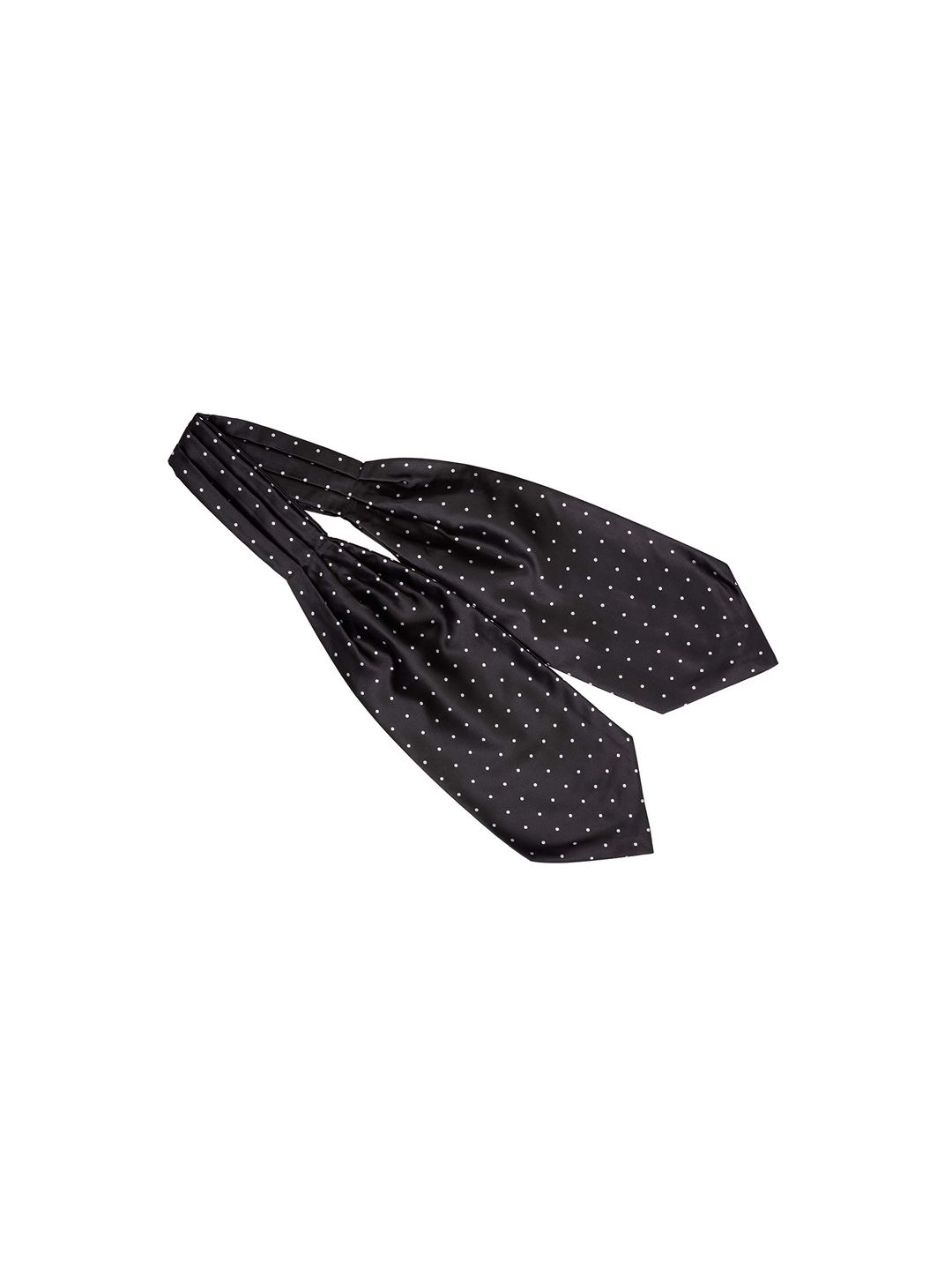 The Tie Hub Men Black & White Woven Design Cravat-picture-23