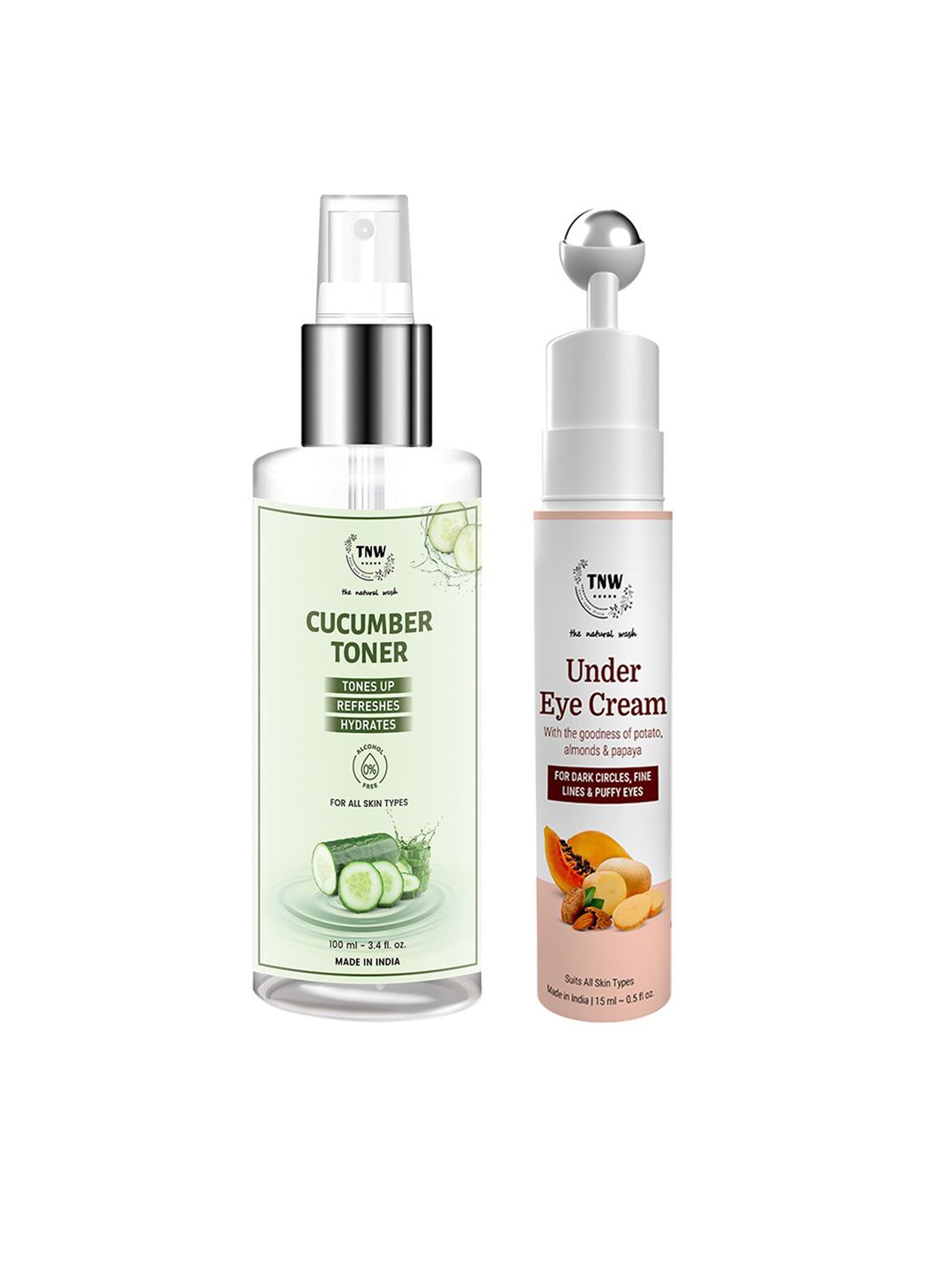 TNW the natural wash Combo Of 2 Cucumber Toner & Under Eye Cream - 115 ml-picture-41