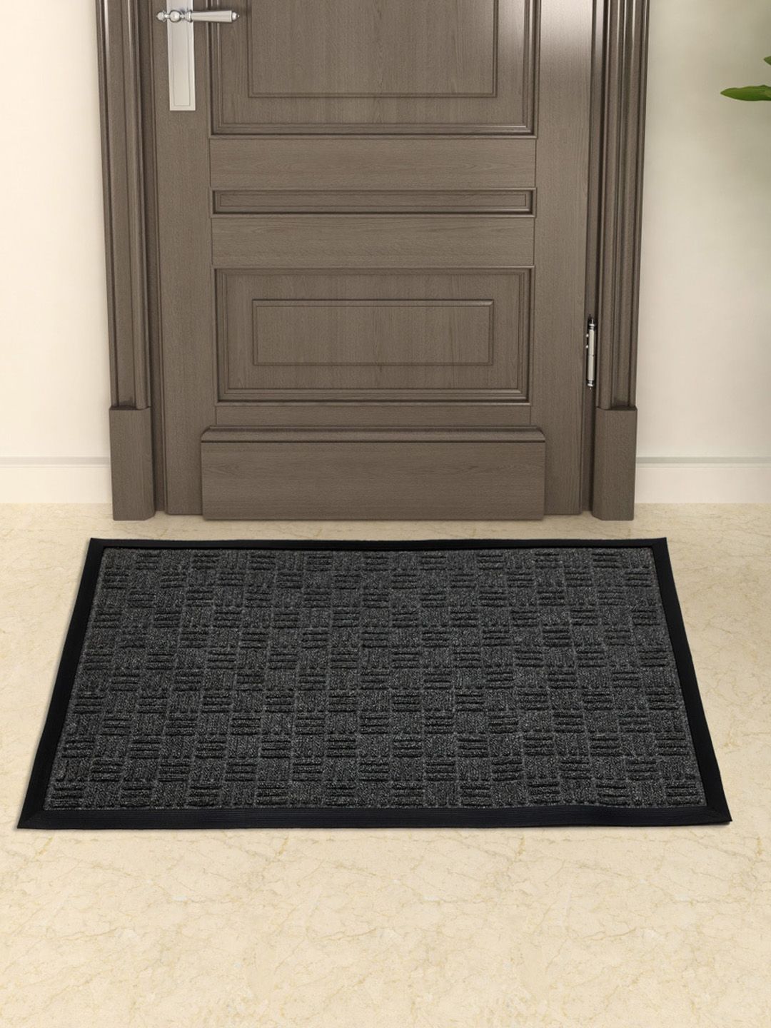 Home Centre Grey Textured Anti-Slip Rubber Door Mat-image-23