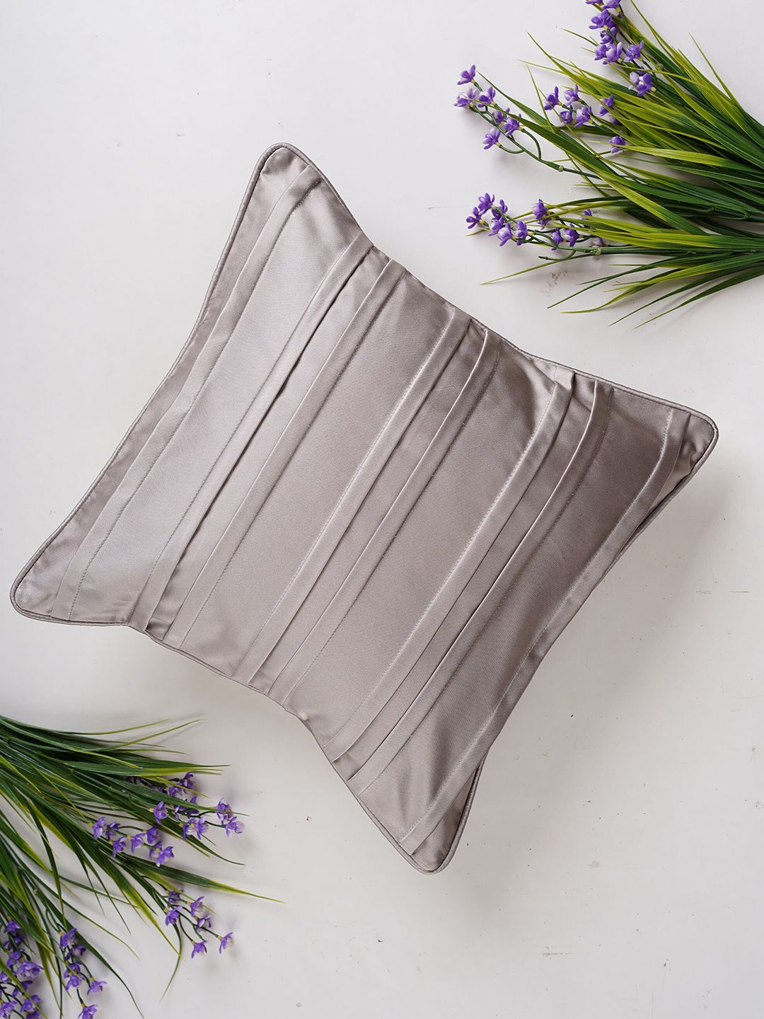 Folkstorys Grey Satin Square Cushion Covers-picture-12