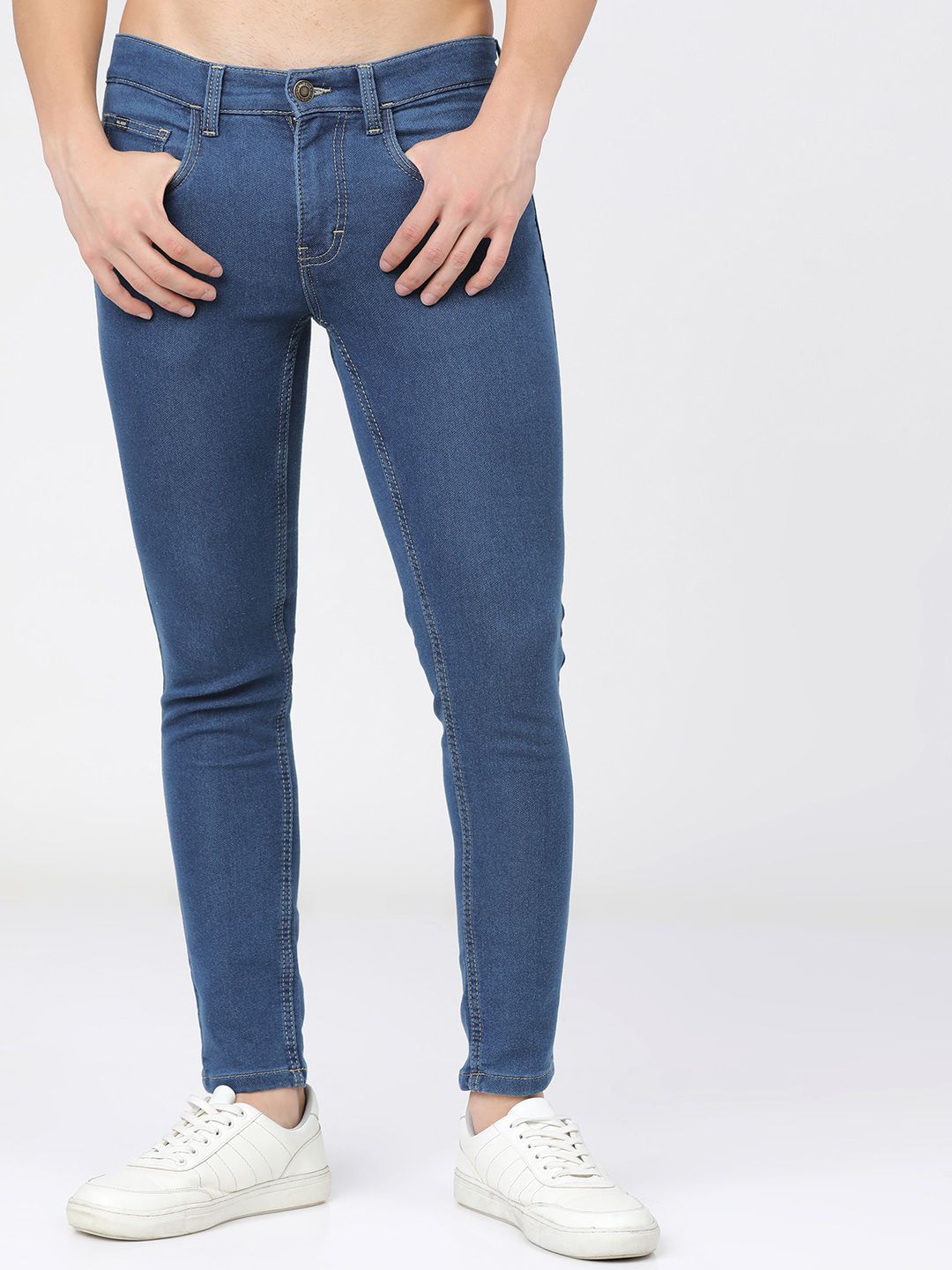 HIGHLANDER Men Blue Tapered Fit Stretchable Jeans-image-9