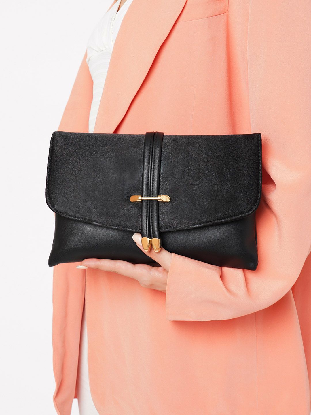 Lavie Women Black Chirpy Envelope Clutch-image-46