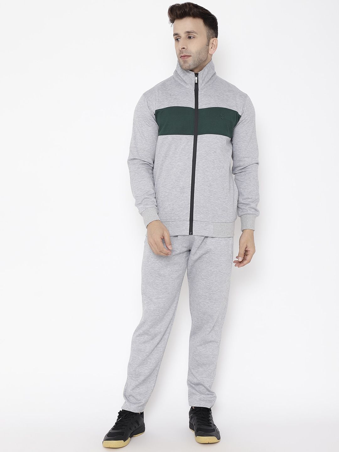 Chkokko Men Green Solid Comfort-Fit Sports Tracksuit-picture-41