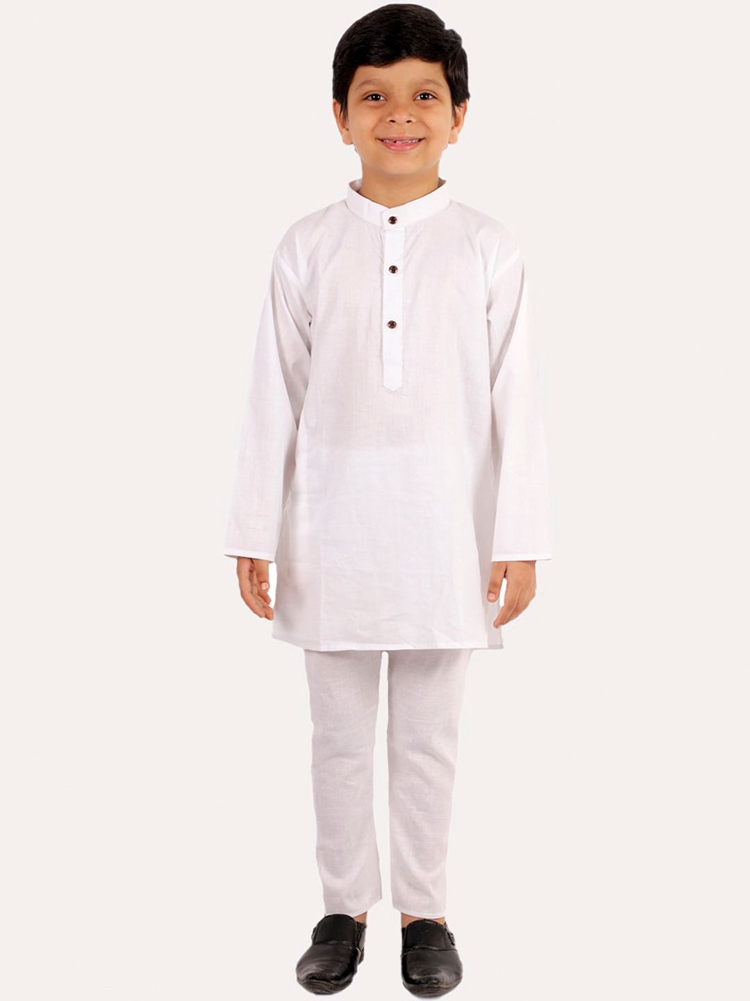 Superminis Boys White Regular Pure Cotton Kurta with Pyjamas-image-42
