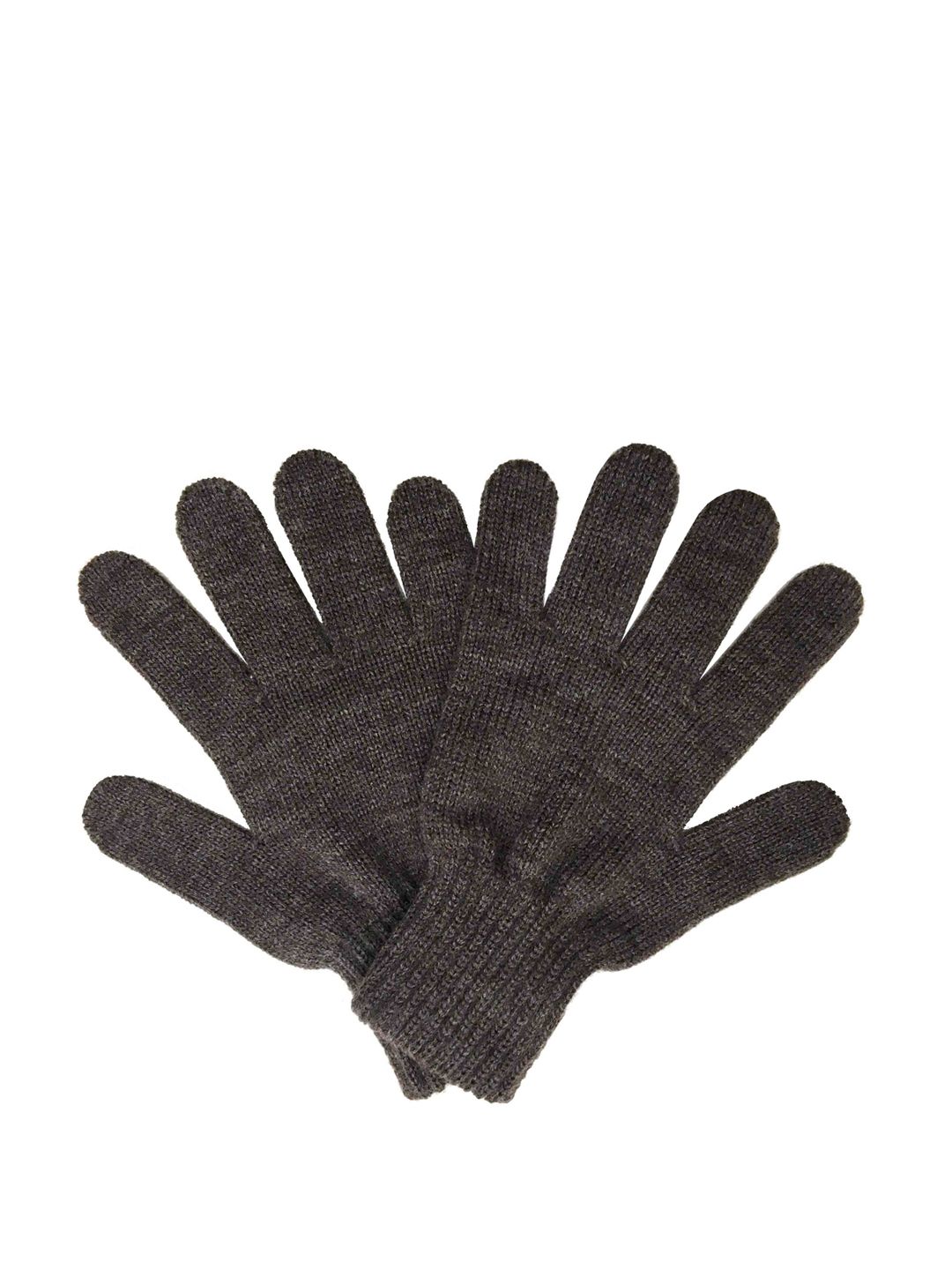 Gajraj Men Brown Acrylic Winter Woolen Gloves-picture-13