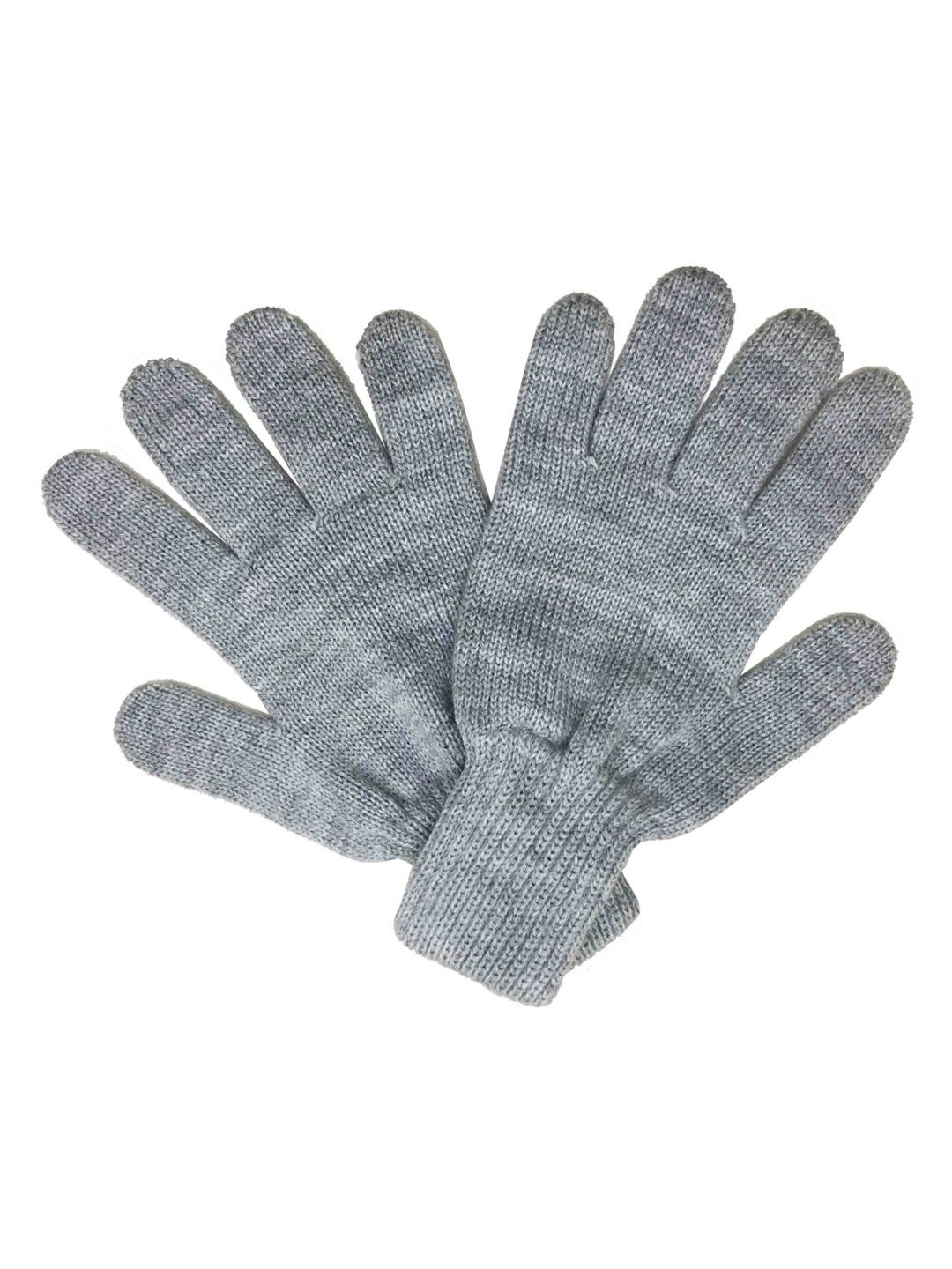 Gajraj Men Grey Melange Winter Woolen Gloves-image-22