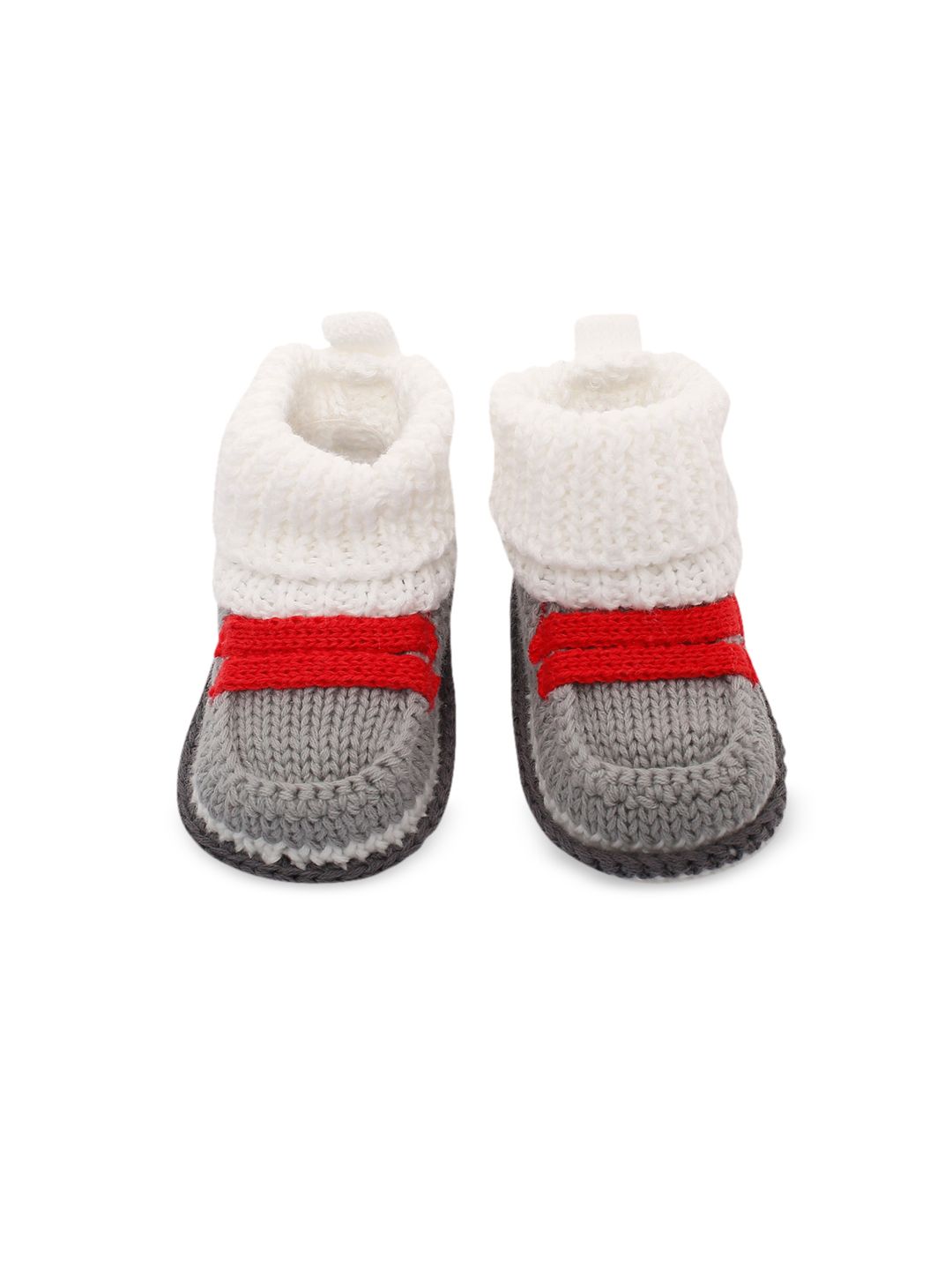 Baby Moo Kids Infant Grey & White Knitted Cotton Socks Booties-picture-33