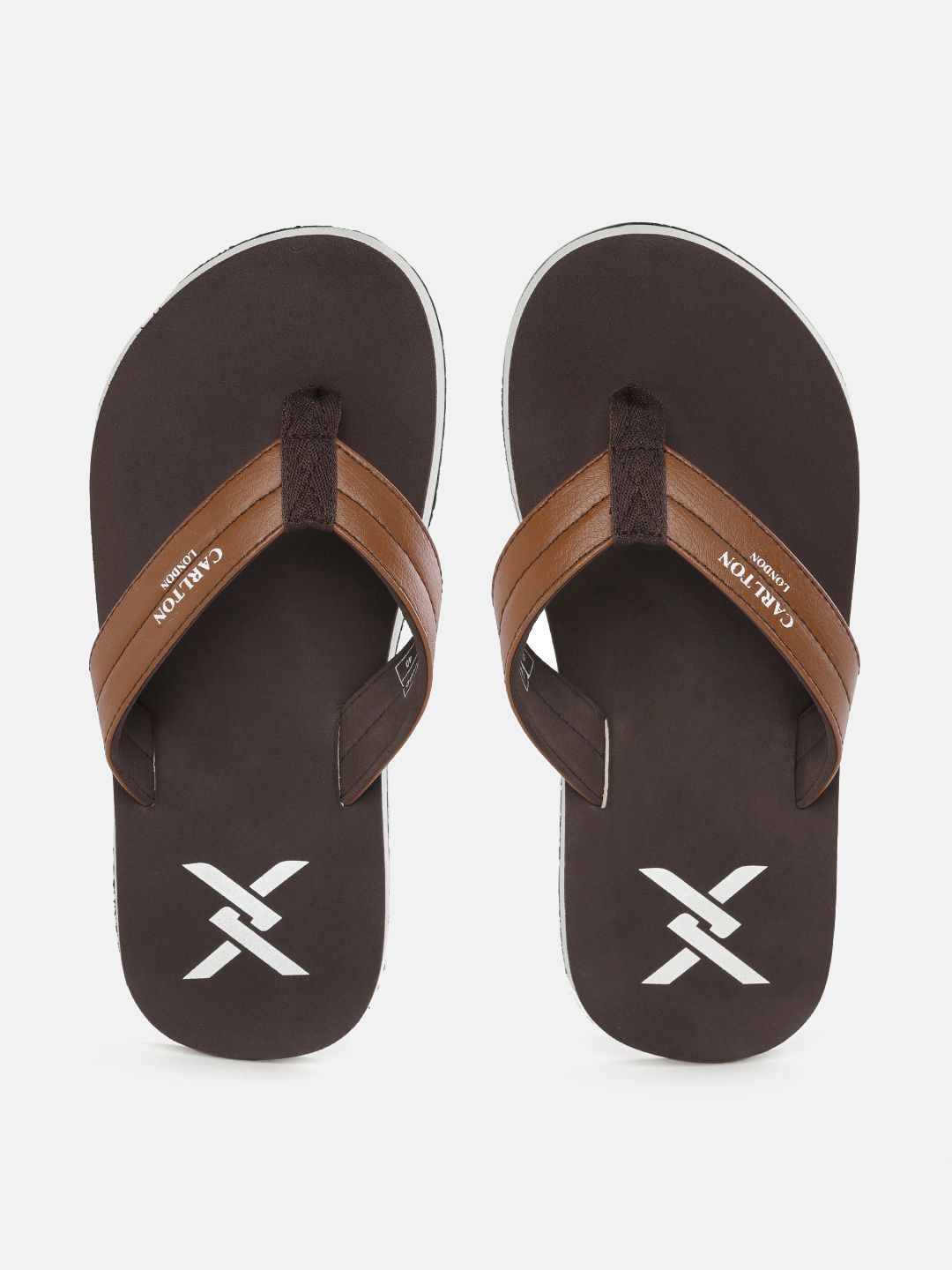 Carlton London Men Brown Solid Thong Flip-Flops-picture-38