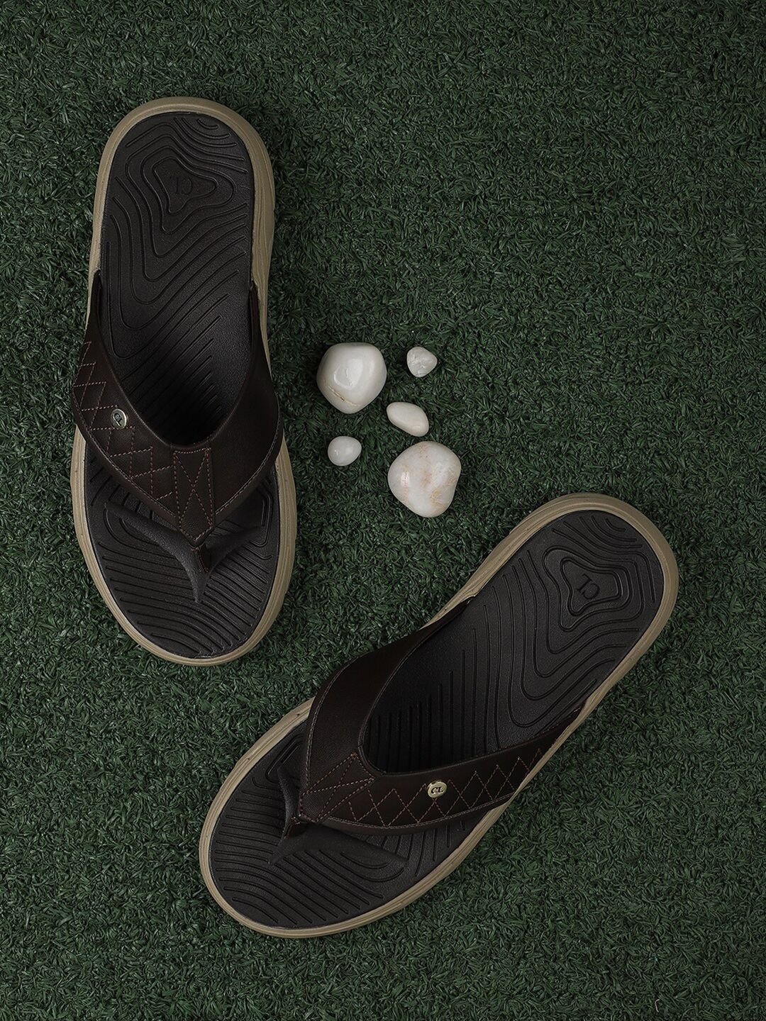 Carlton London Men Brown Comfort Sandals