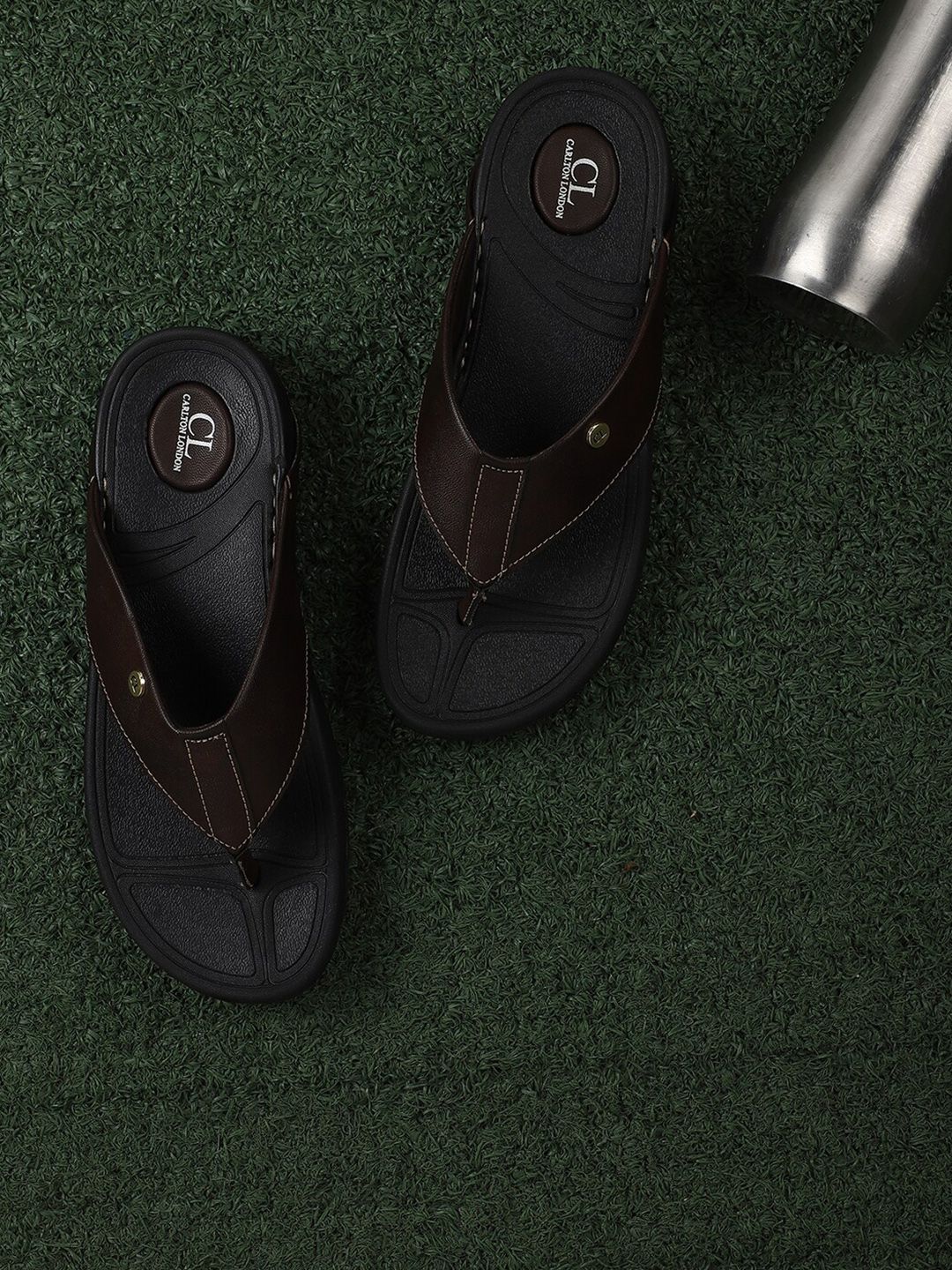 Carlton London Men Brown Comfort Sandals