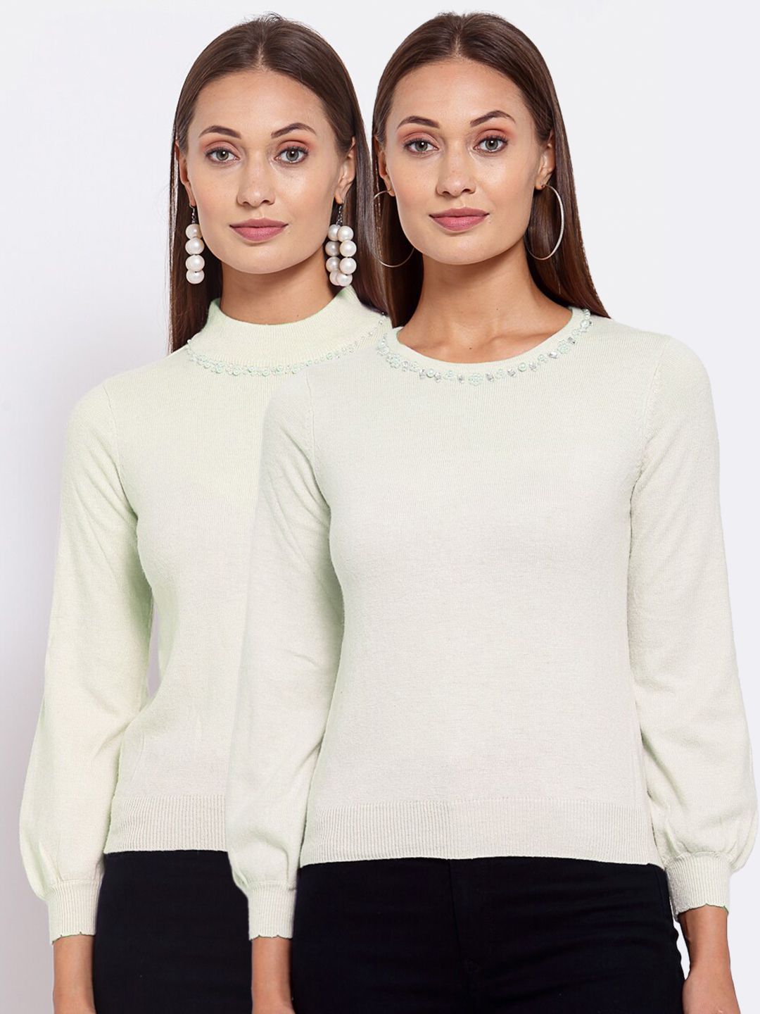KLOTTHE Women Pack Of 2 Solid Pullover Wool Sweater-picture-36