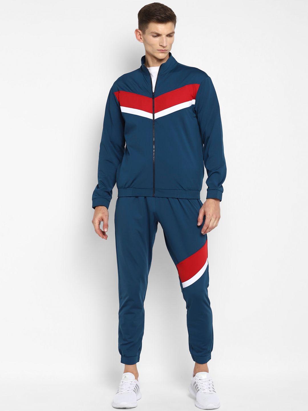 Yuuki Men Blue & Red Colourblocked Tracksuit-picture-57