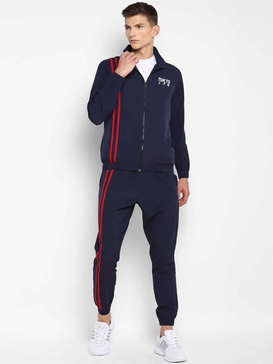 Yuuki Men Navy Blue Solid Tracksuit-image-41
