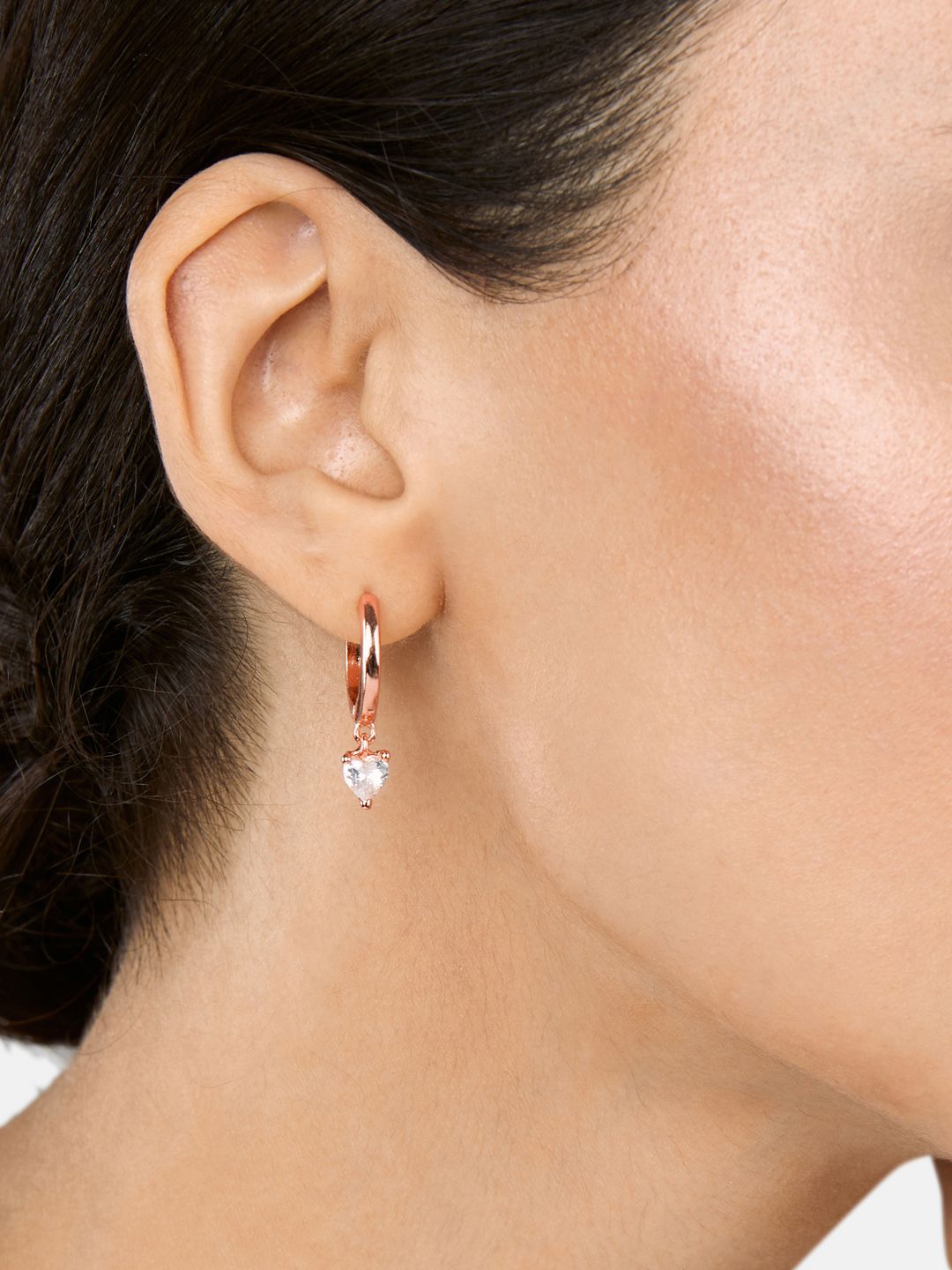 MINUTIAE Rose Gold Plated Circular Studs Earrings-picture-20
