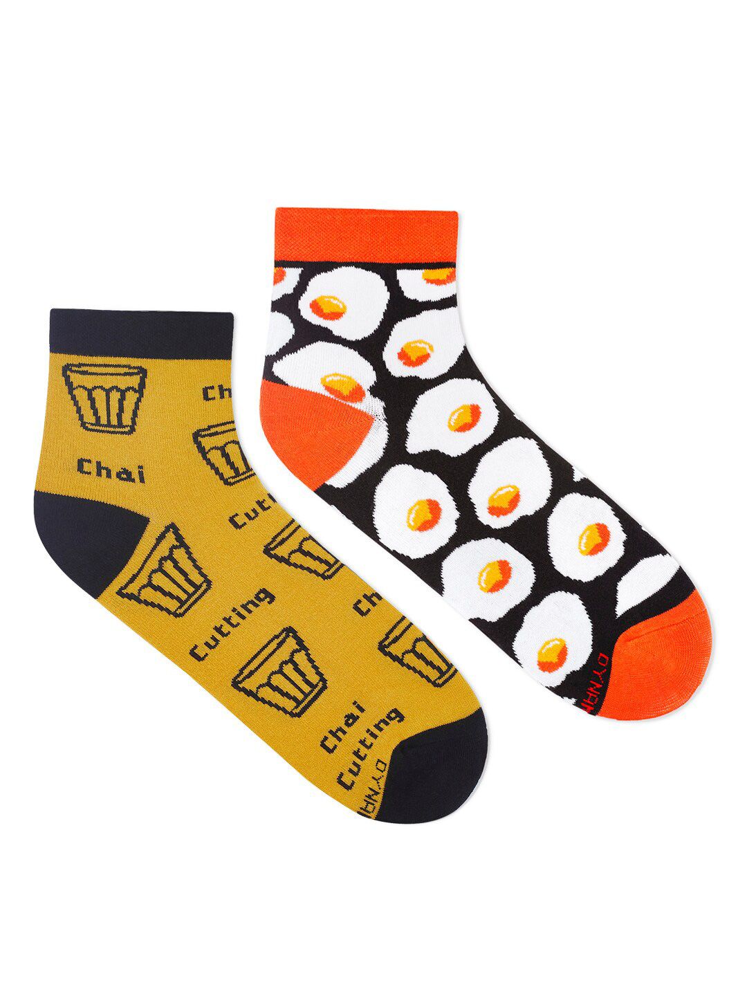 Dynamocks Unisex Pack of 2 Patterned Ankle Length Socks-picture-12