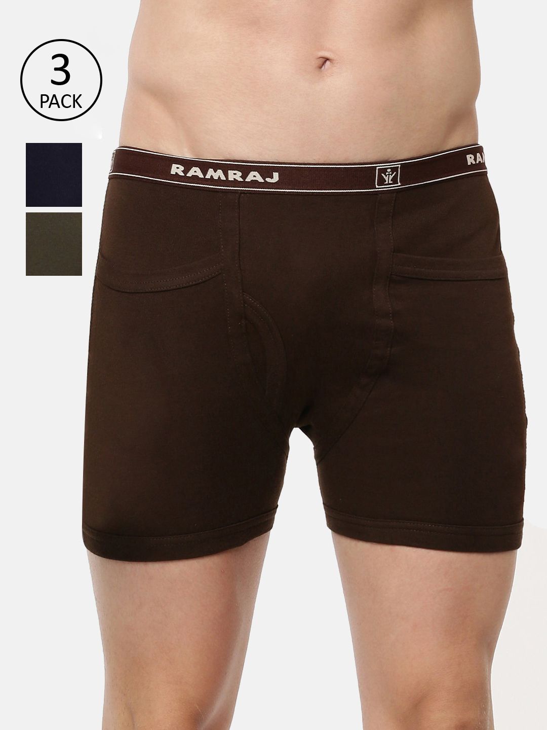 Ramraj Men Pack of 3 Assorted Pure Cotton ARROW Trunks-image-37