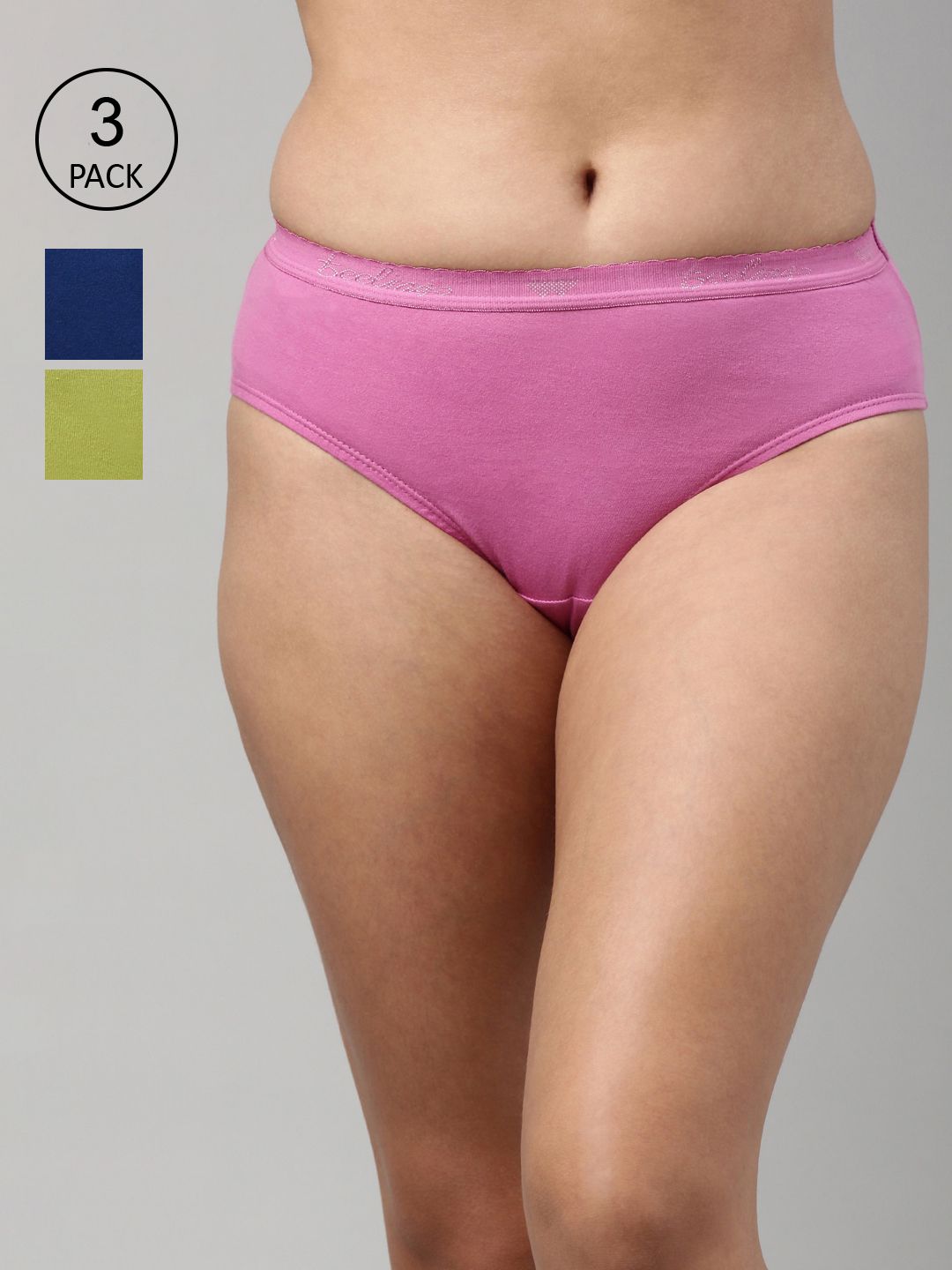 Feelings Women Pack Of 3 Assorted Cotton Hipster Briefs-picture-32