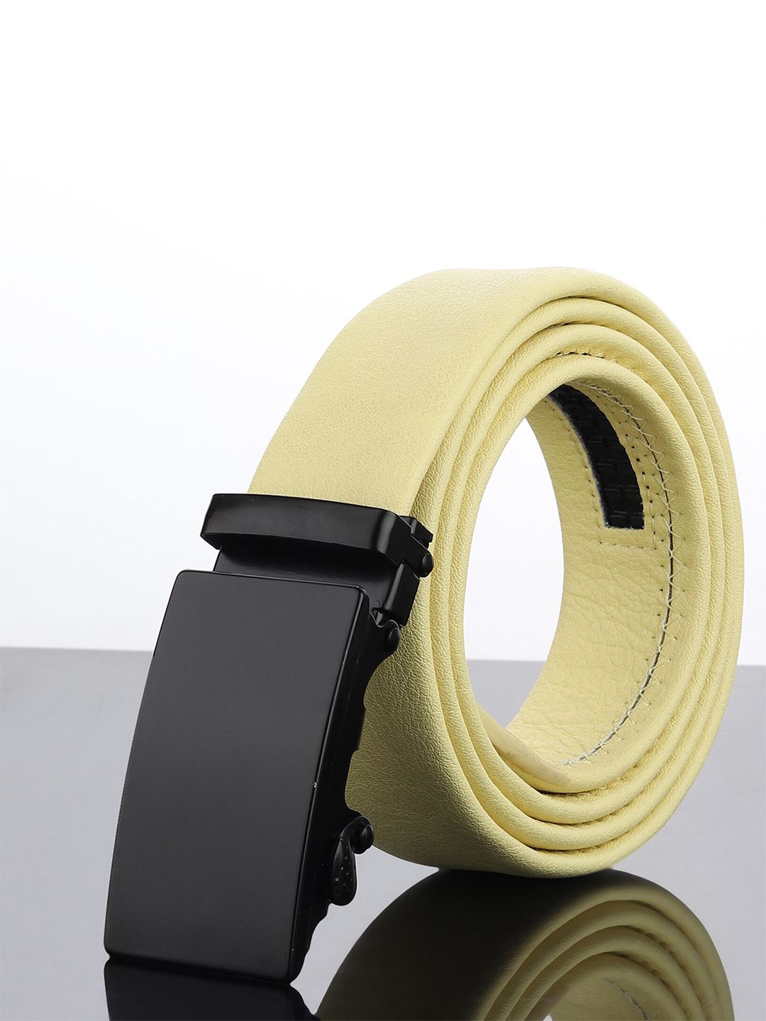 Kastner Men Yellow Solid Casual Belt-picture-34