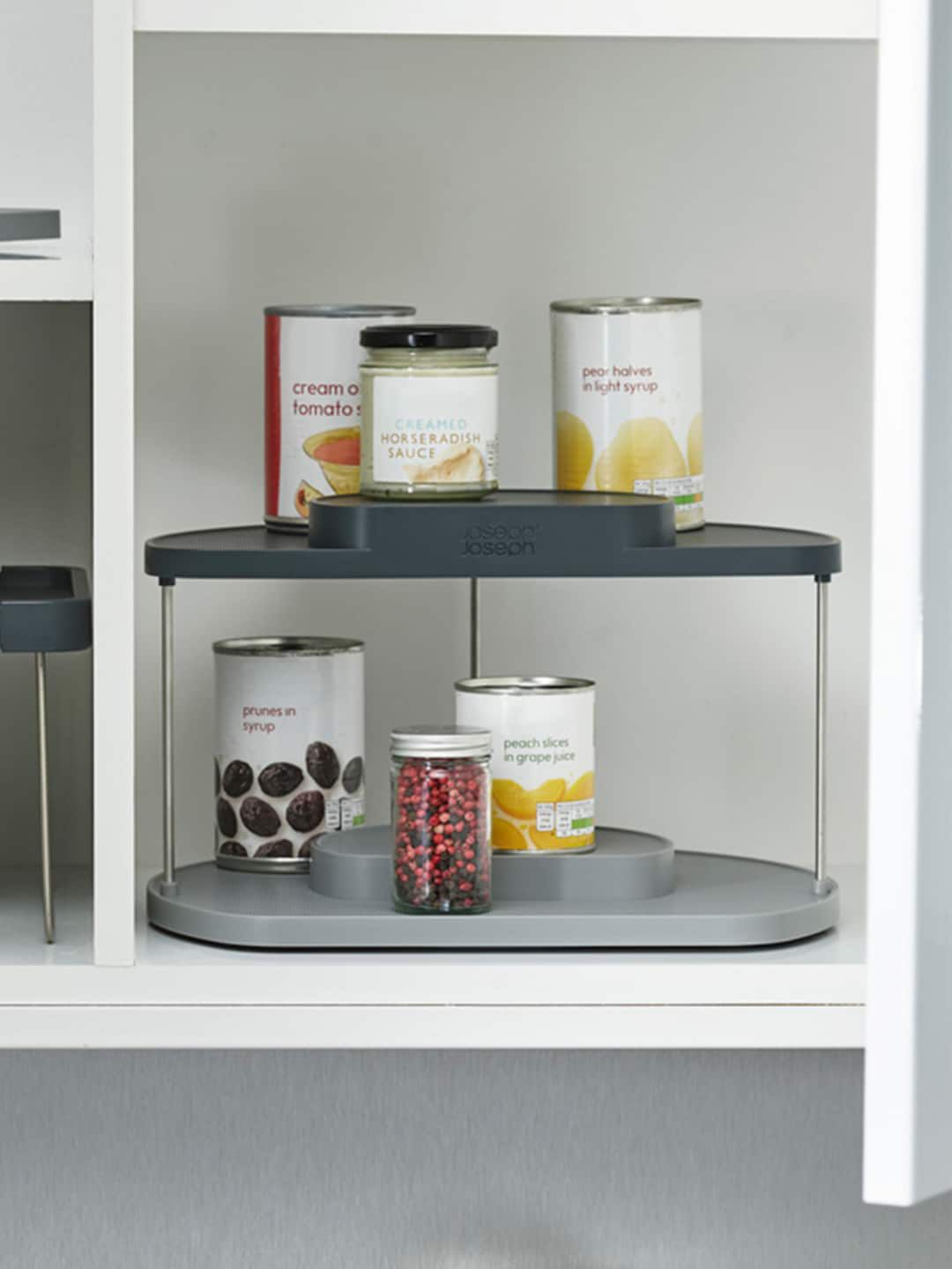 Joseph Joseph Grey 2-Tier Rotating Cupboard Organiser-image-49