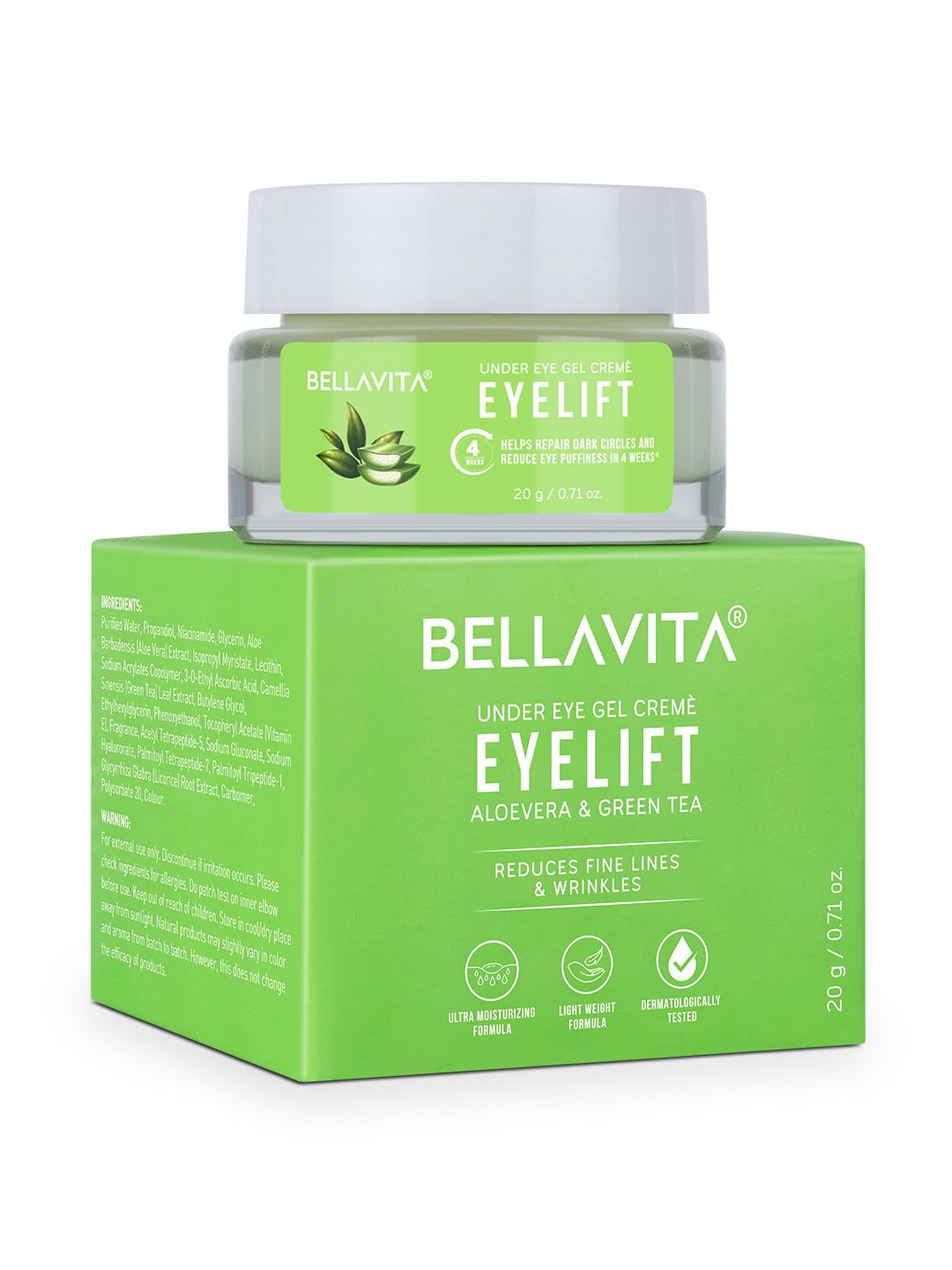 Bella Vita Organic Unisex Eyelift Under Eye Gel Creme for Dark Circles 20 gm-image-19