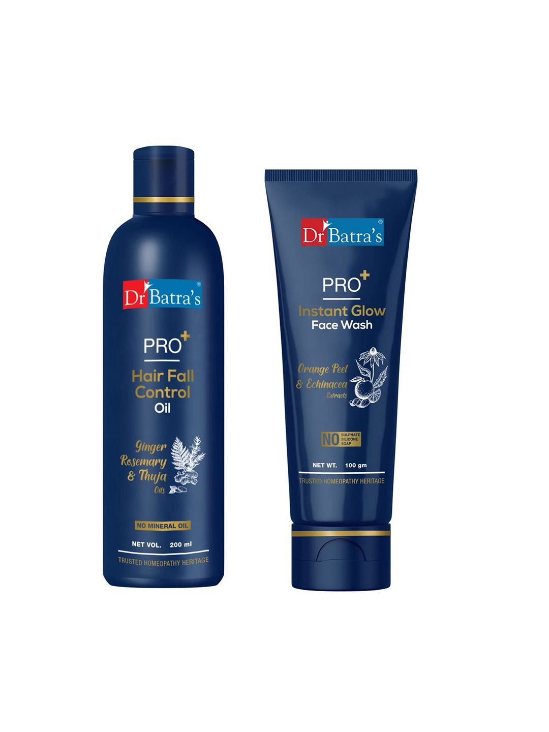 Dr. Batras Combo Of PRO+ Hair Fall Control Oil 200ml & PRO+ Instant Glow Face Wash 100g-picture-14