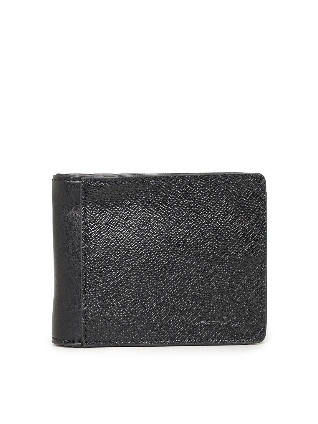 ALDO Men Black Textured Two Fold Wallet-picture-19