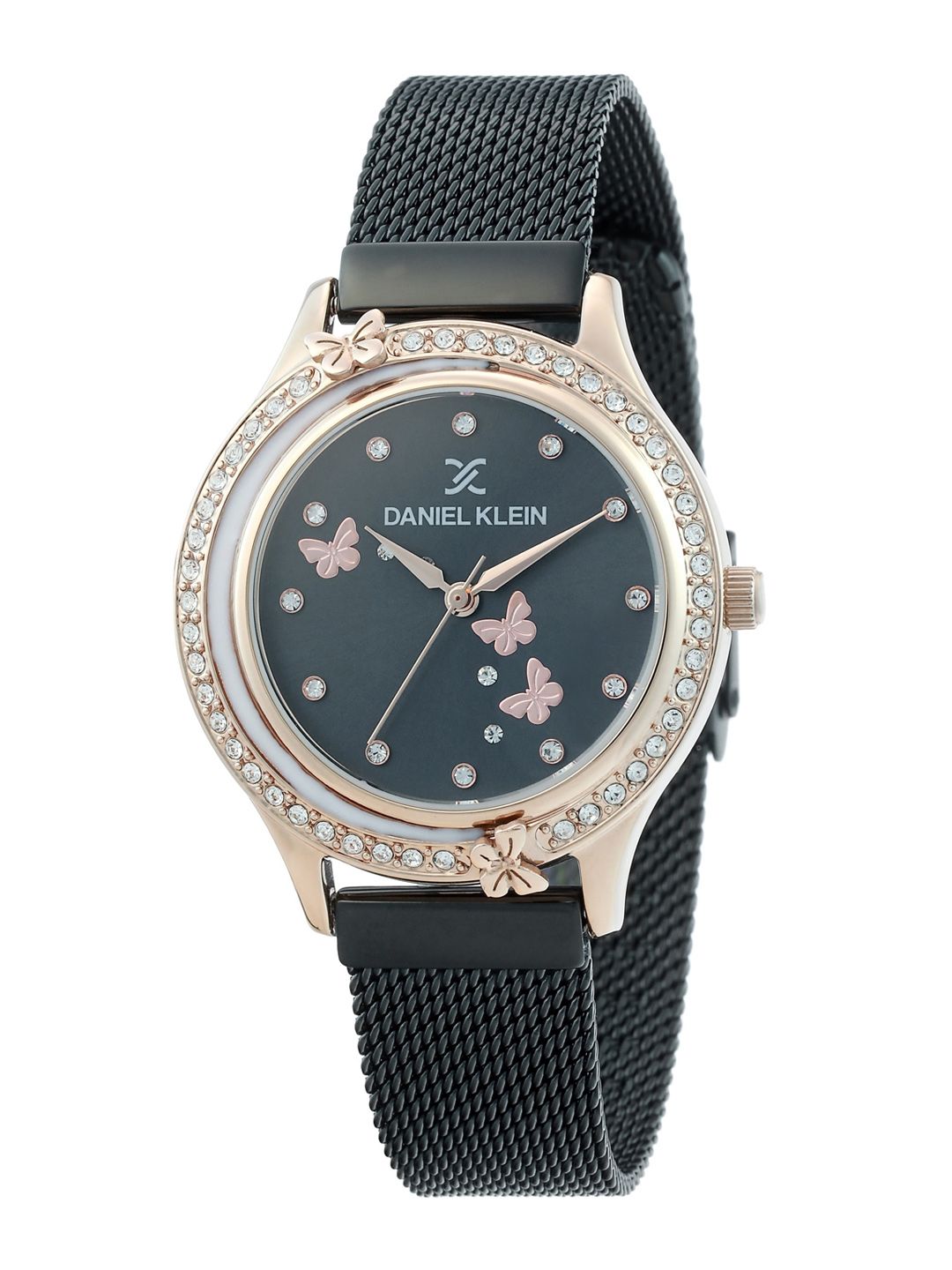 Daniel Klein Women Black Embellished Dial & Straps Analogue Watch DK.1.12295-5-picture-29