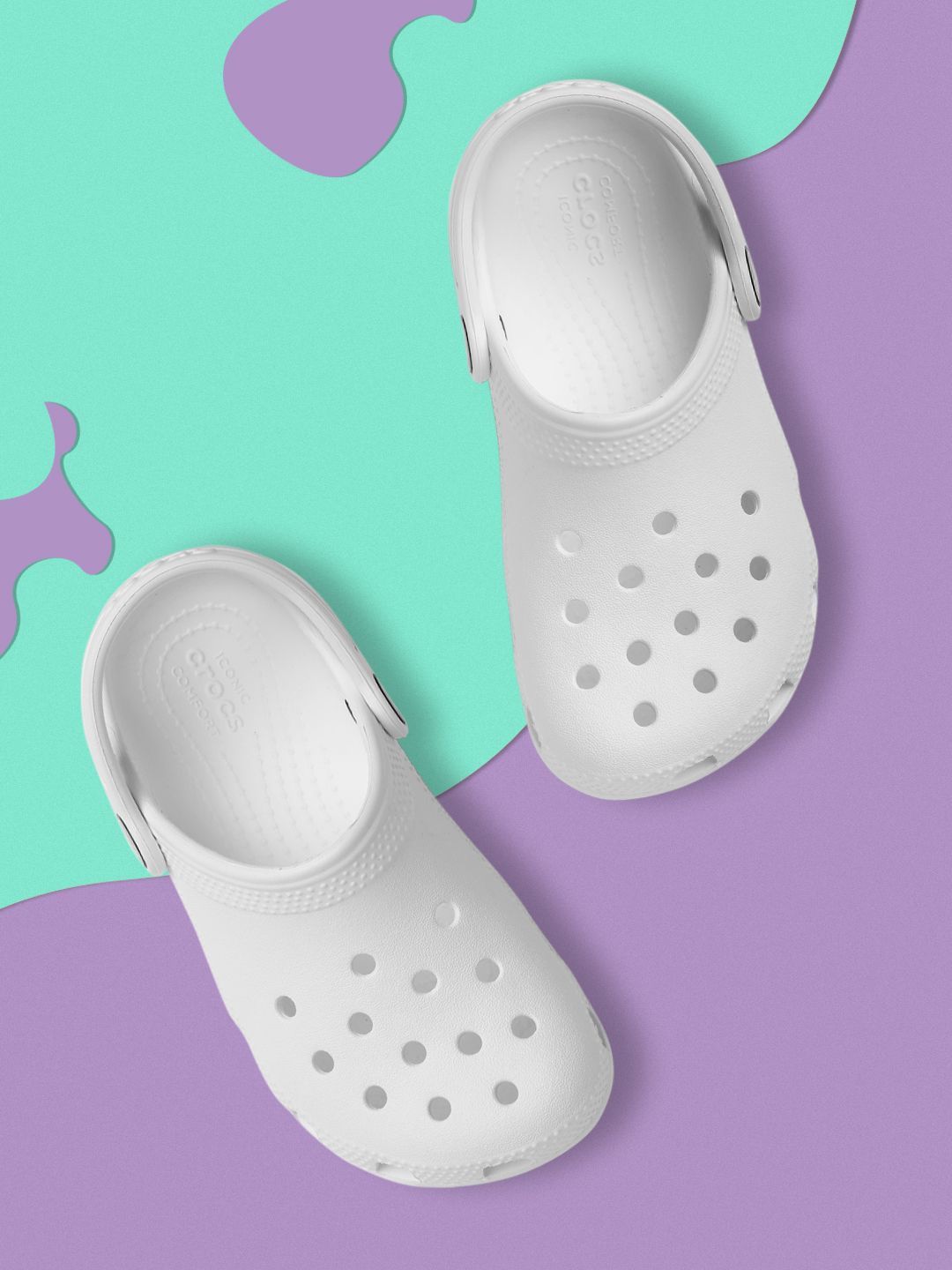 Crocs Kids White Classic K Whi Croslite Clogs-image-49