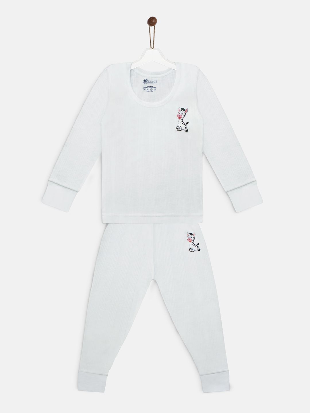 YK Basics Kids Off White Solid Thermal Set-picture-44