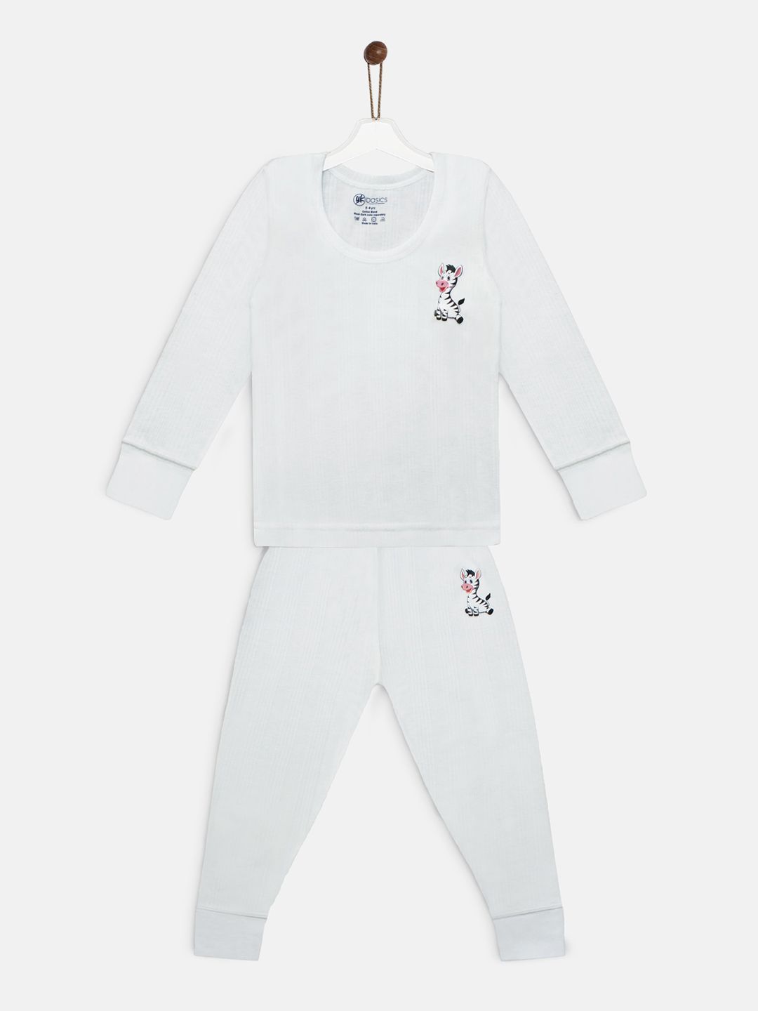 YK Basics Infants Kids Off White Striped Cotton Thermal Set-picture-32