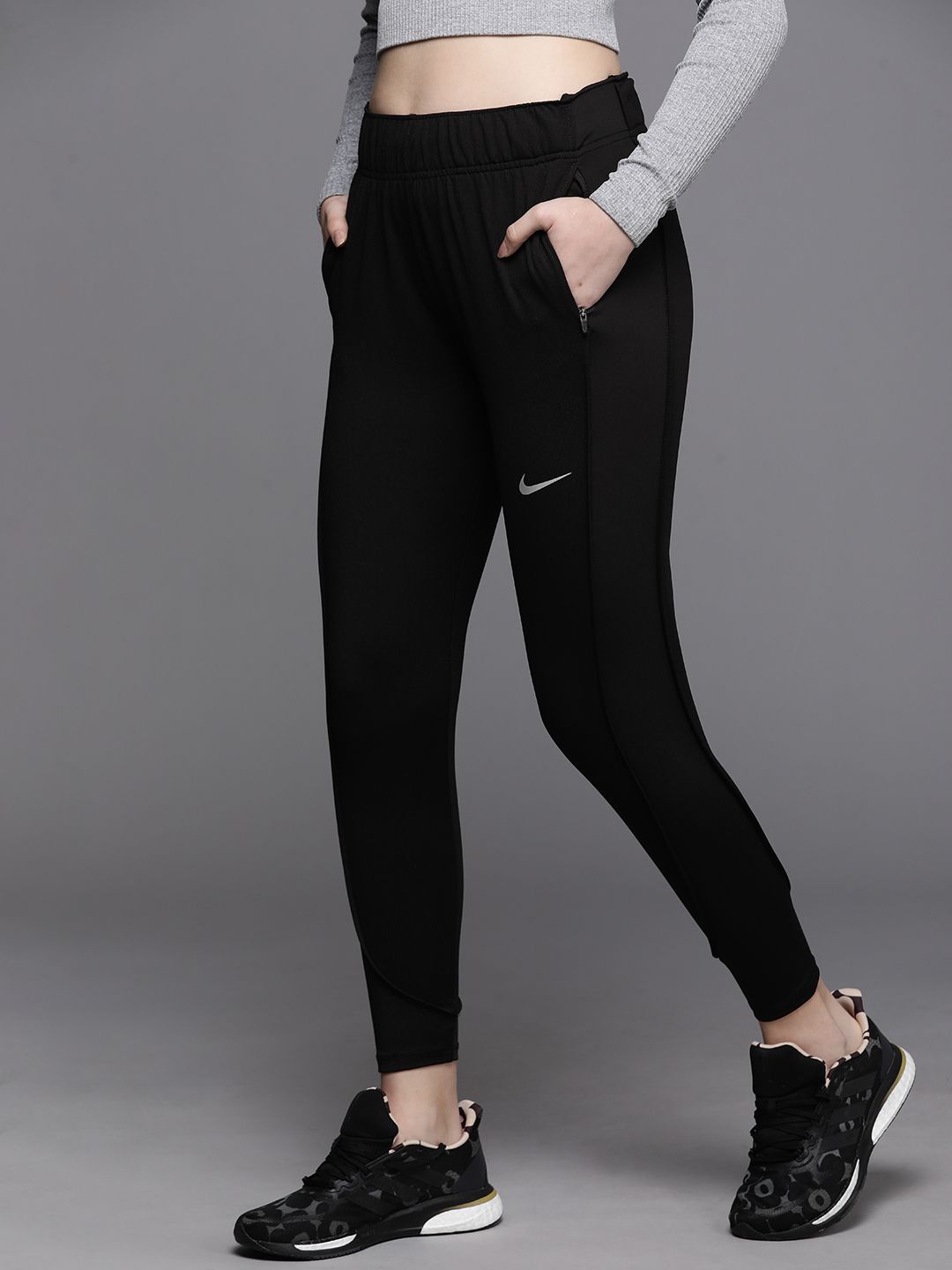 Buy Nike Nike Women Black Solid Therma-FIT AS W NK TF Essential Running  Joggers at Redfynd
