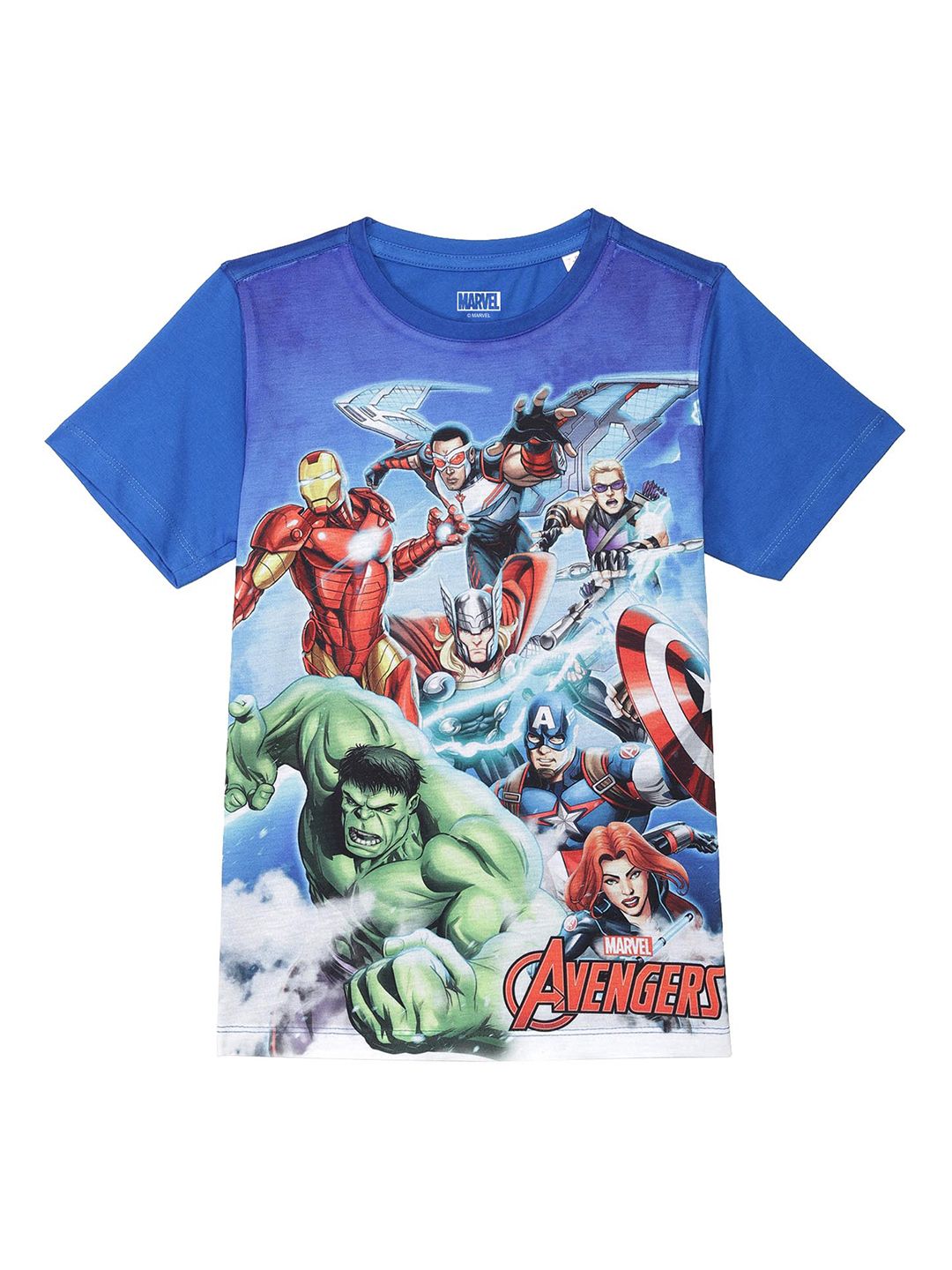 Marvel by Wear Your Mind Boys Blue Avengers Printed T-shirt-picture-19