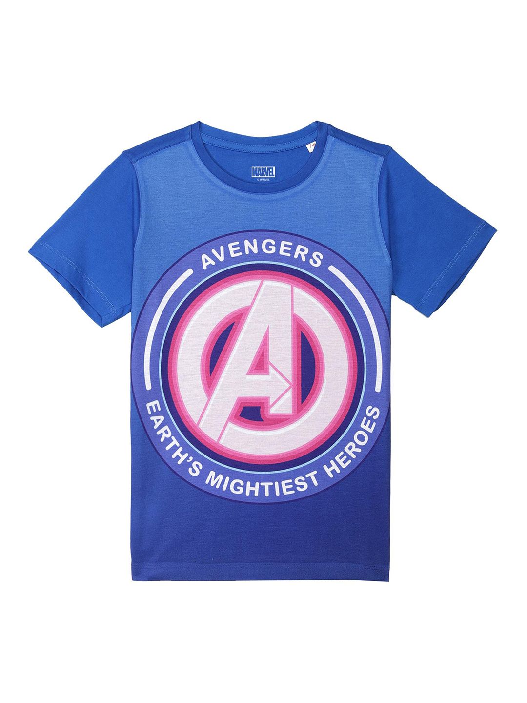 Marvel by Wear Your Mind Boys Blue Captain America Printed T-shirt-picture-15