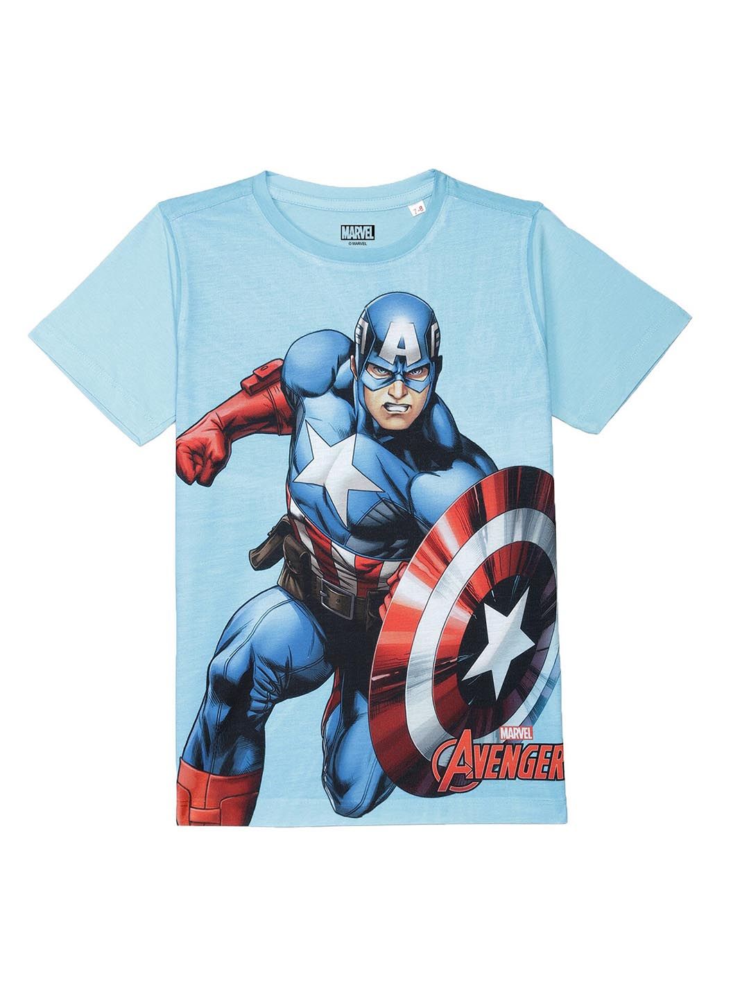 Marvel by Wear Your Mind Boys Blue Captain America Printed T-shirt-picture-36