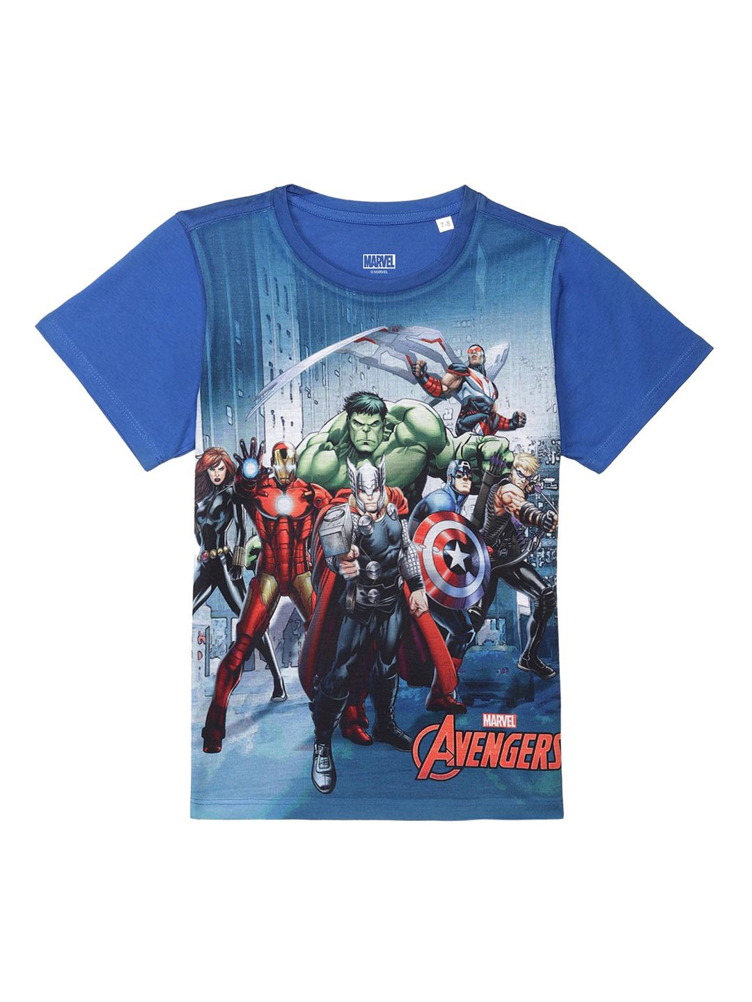 Marvel by Wear Your Mind Boys Blue Avengers Printed T-shirt-picture-38