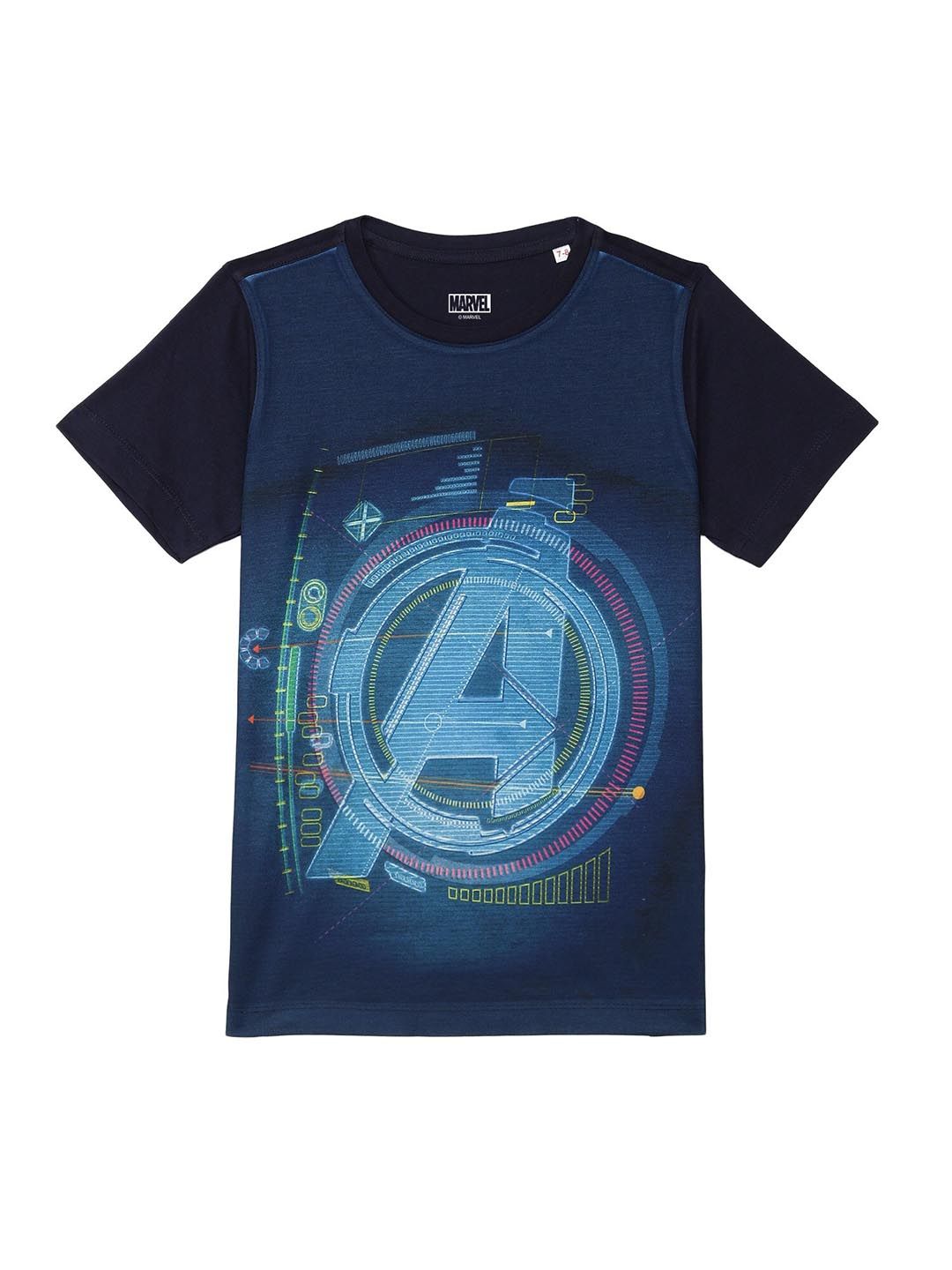 Marvel by Wear Your Mind Boys Navy Blue Avengers Printed T-shirt-picture-49