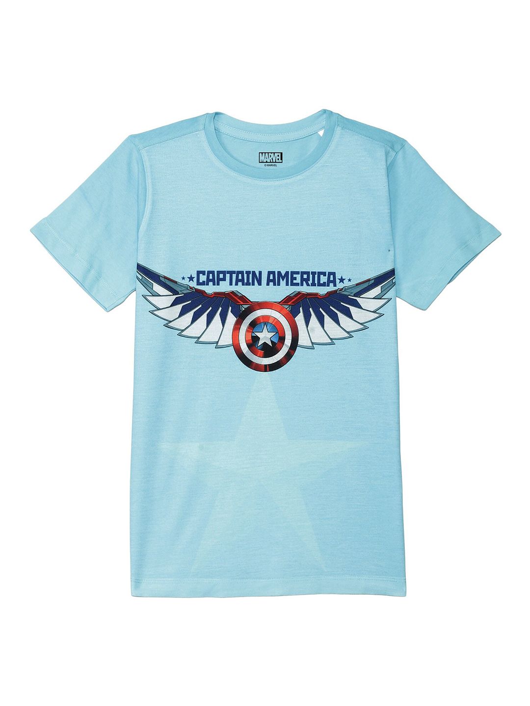 Marvel by Wear Your Mind Boys Blue Captain America Printed T-shirt-picture-25