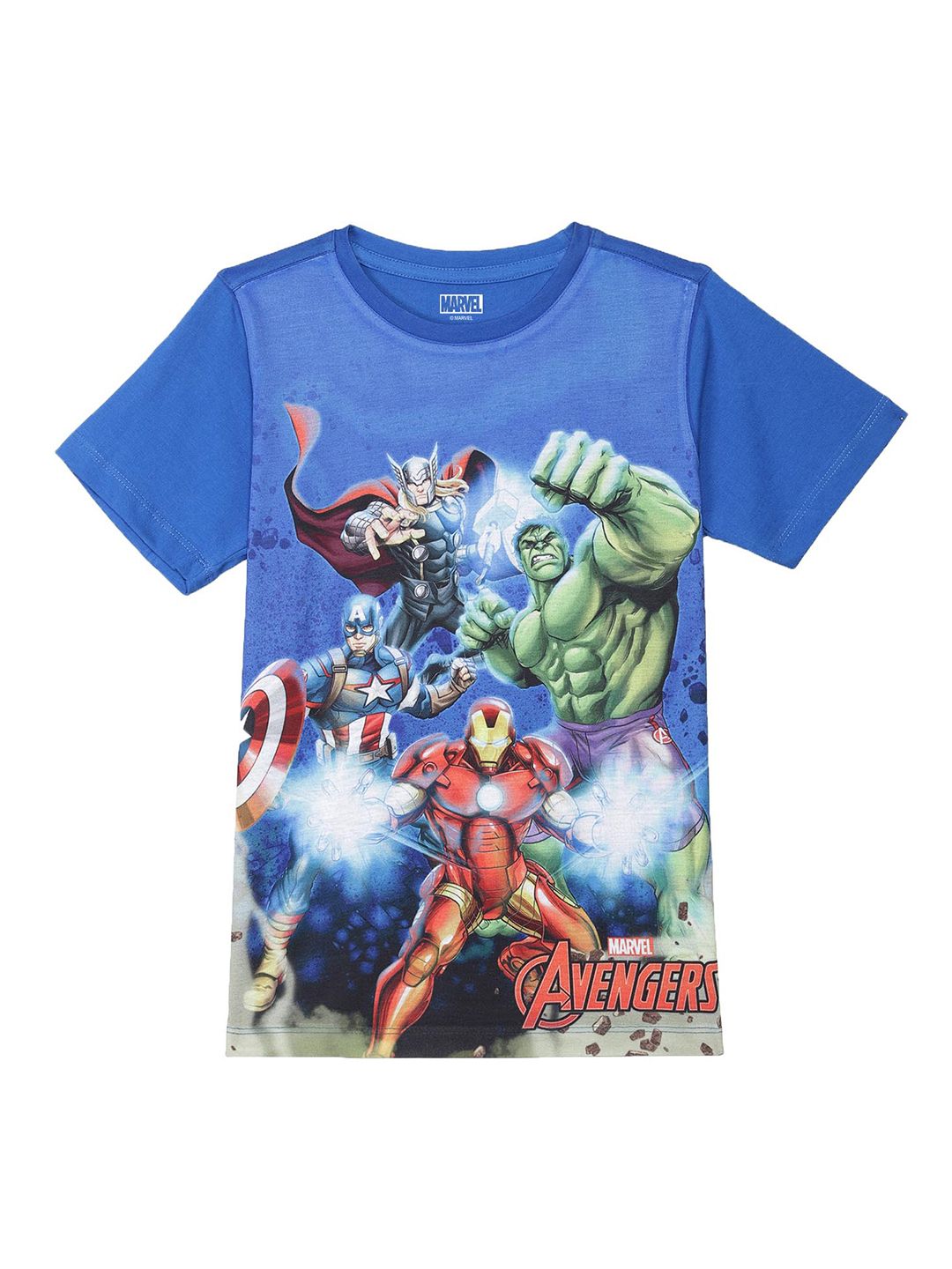 Marvel by Wear Your Mind Boys Blue Avengers Printed T-shirt-picture-43