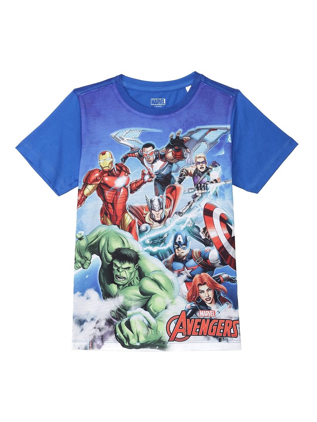 Marvel by Wear Your Mind Boys Blue Avengers Printed T-shirt-picture-25