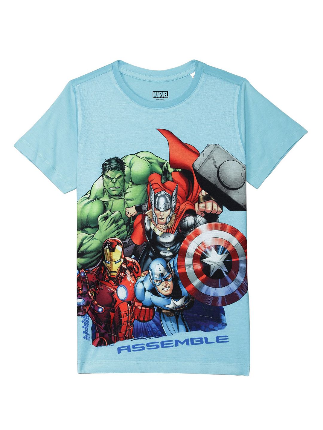 Marvel by Wear Your Mind Boys Blue Avengers Printed T-shirt-picture-55