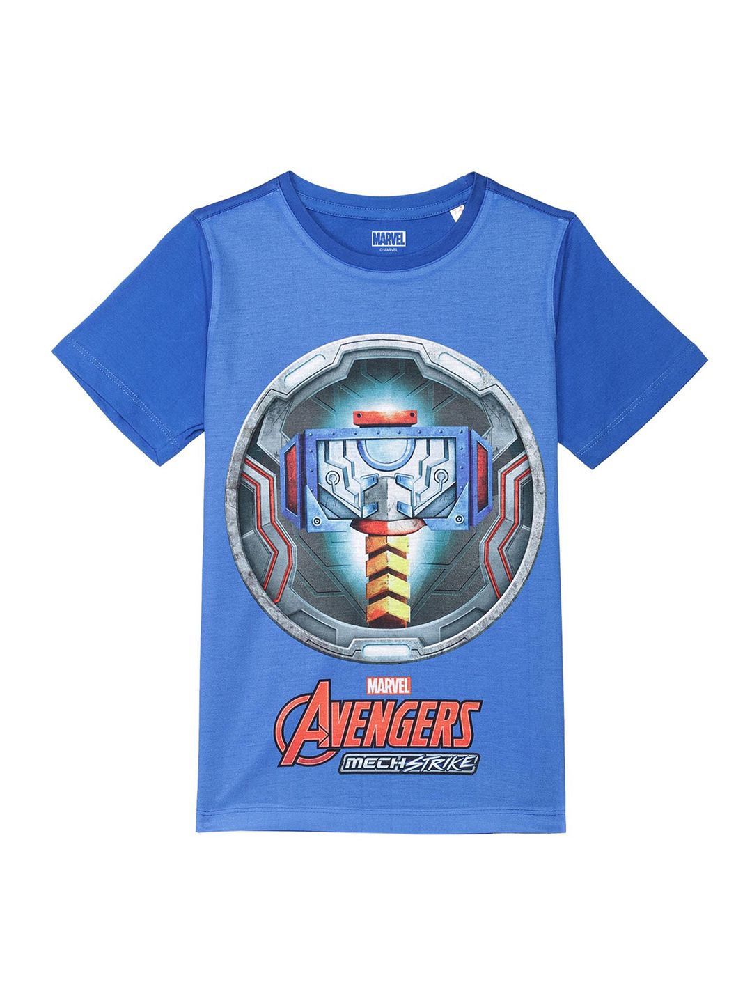 Marvel by Wear Your Mind Boys Blue Avengers Printed Applique T-shirt-picture-13