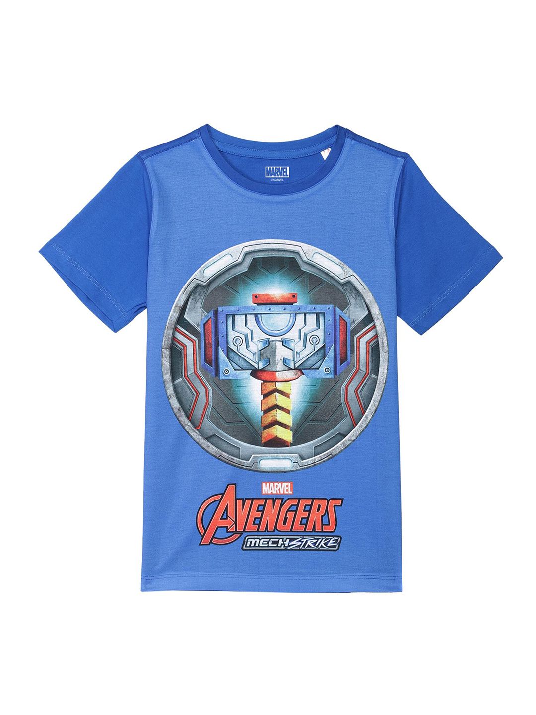 Marvel by Wear Your Mind Boys Blue Marvel Printed Applique T-shirt-picture-51