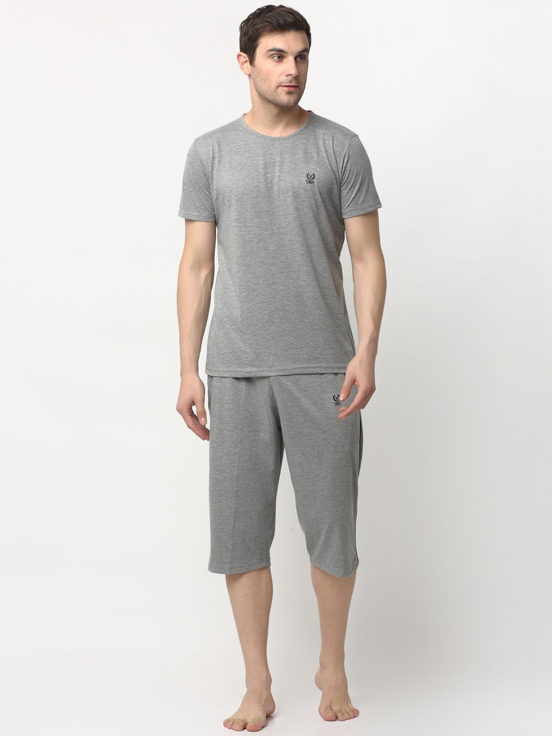 mack jonney VIMAL JONNEY Men Grey Night suit-picture-58