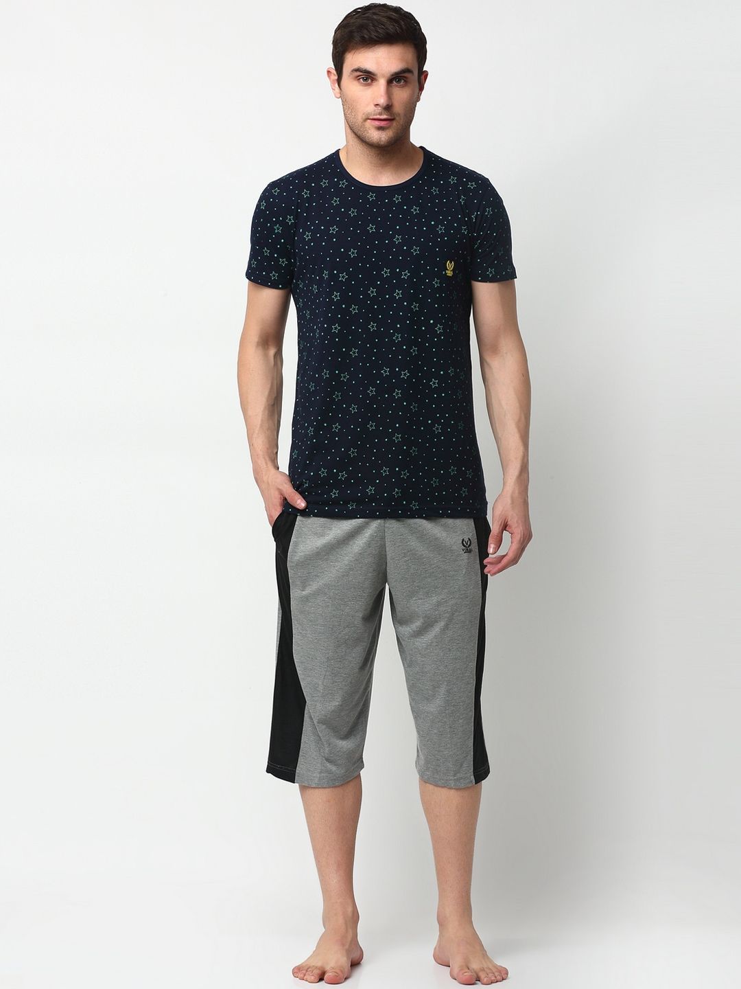 mack jonney Vimal Jonney Men Grey Cotton Blend Track Suit-picture-38