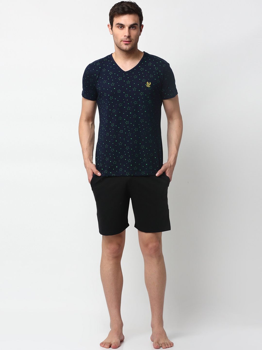 Vimal Jonney Men Black & Navy Blue Track Suit-image-39